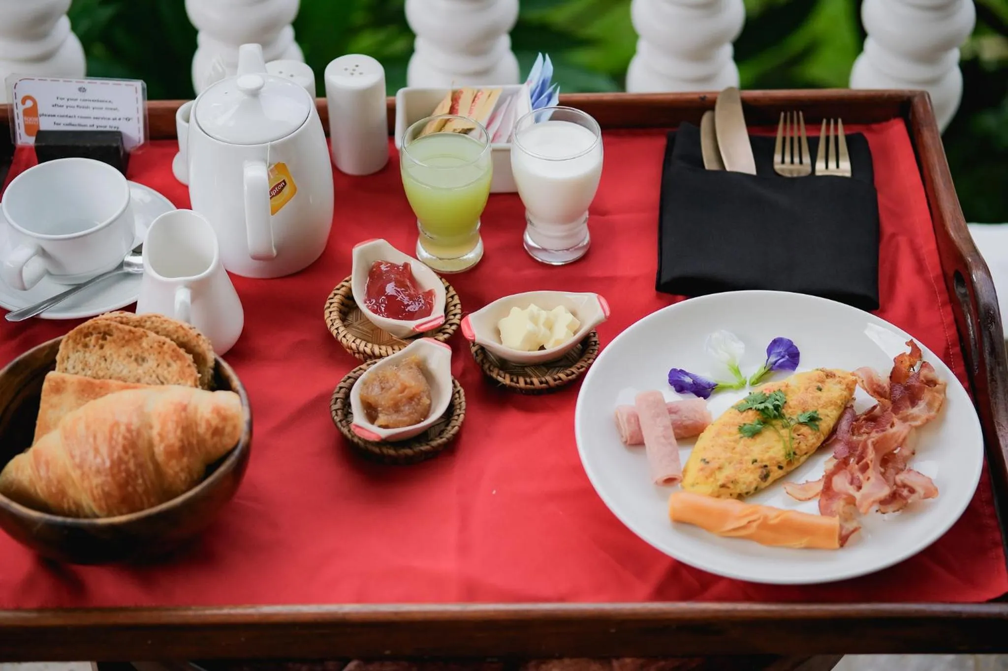 Food and drinks in Homm Souvannaphoum Luang Prabang, part of Banyan Group