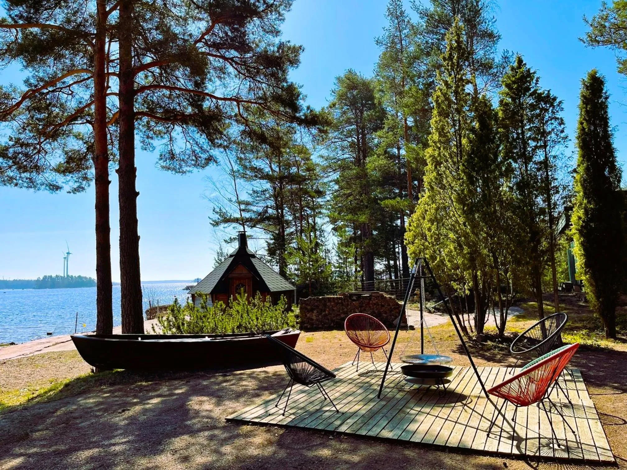 BBQ facilities in Beach Hotel Santalahti