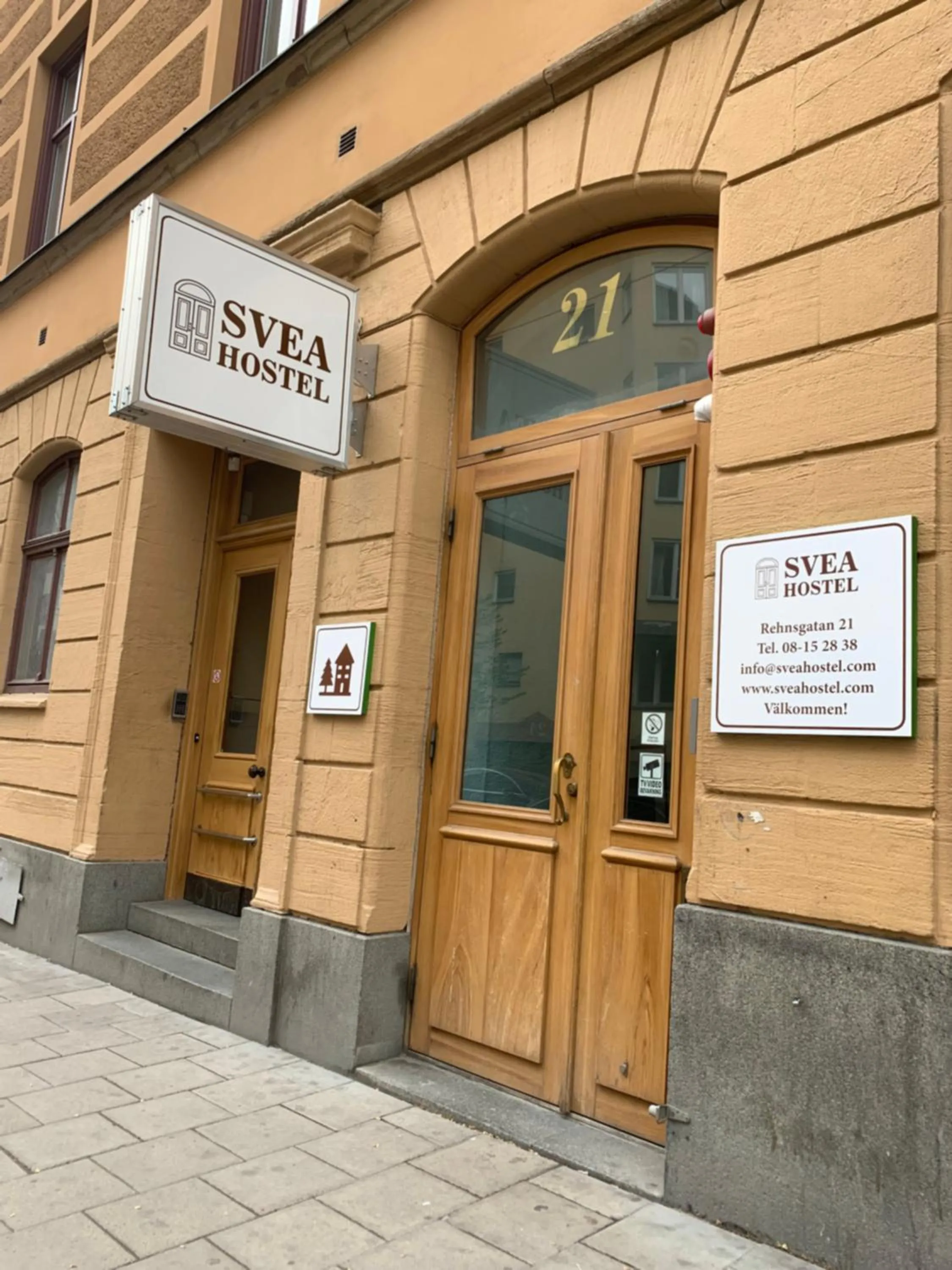 Facade/entrance in Svea Hostel