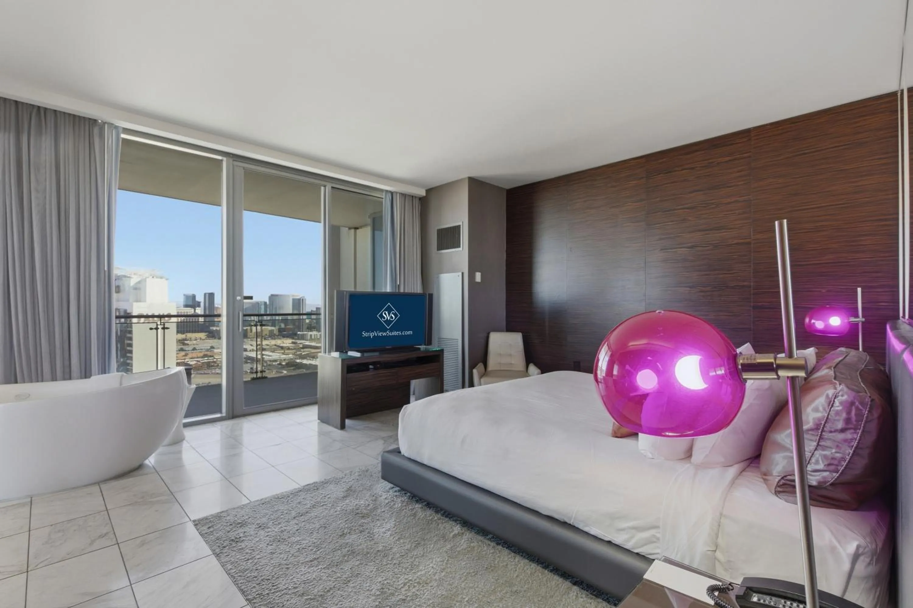 Bedroom, Bed in StripViewSuites Two-Bedroom Conjoined Suite at Palms Place