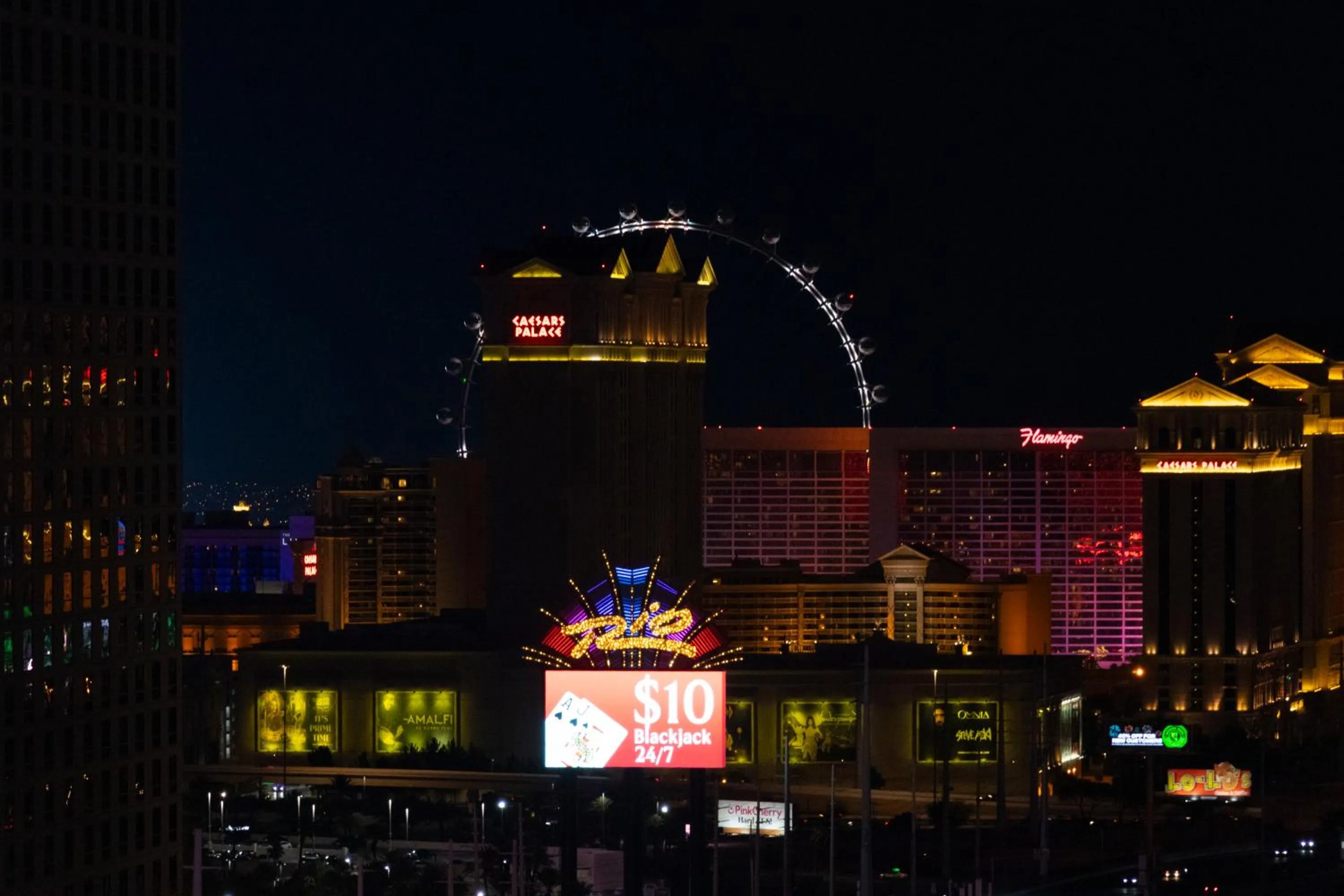 City view in StripViewSuites Two-Bedroom Conjoined Suite at Palms Place