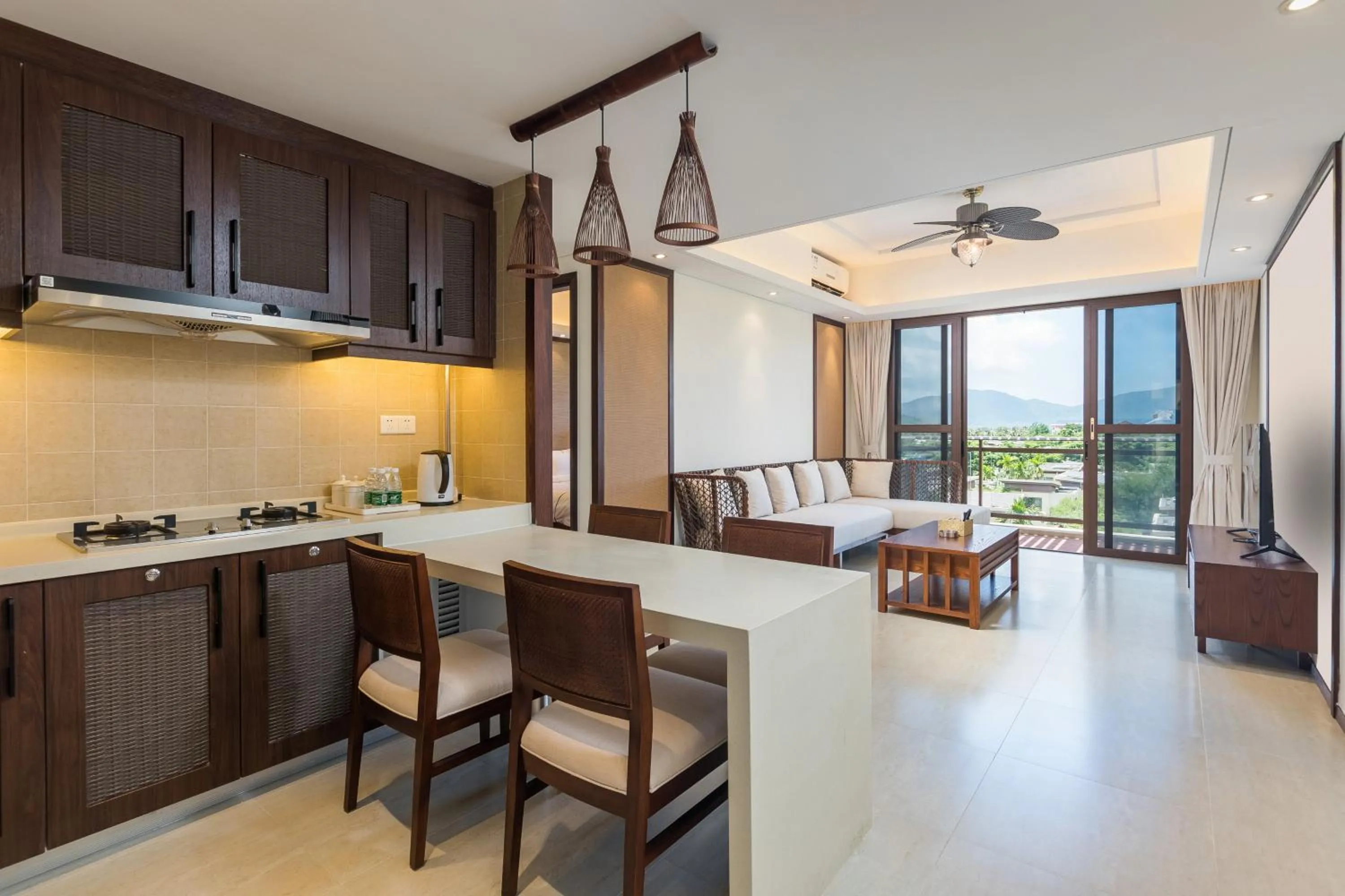 Living room in Sanya Haitang Bay Mushe Villa