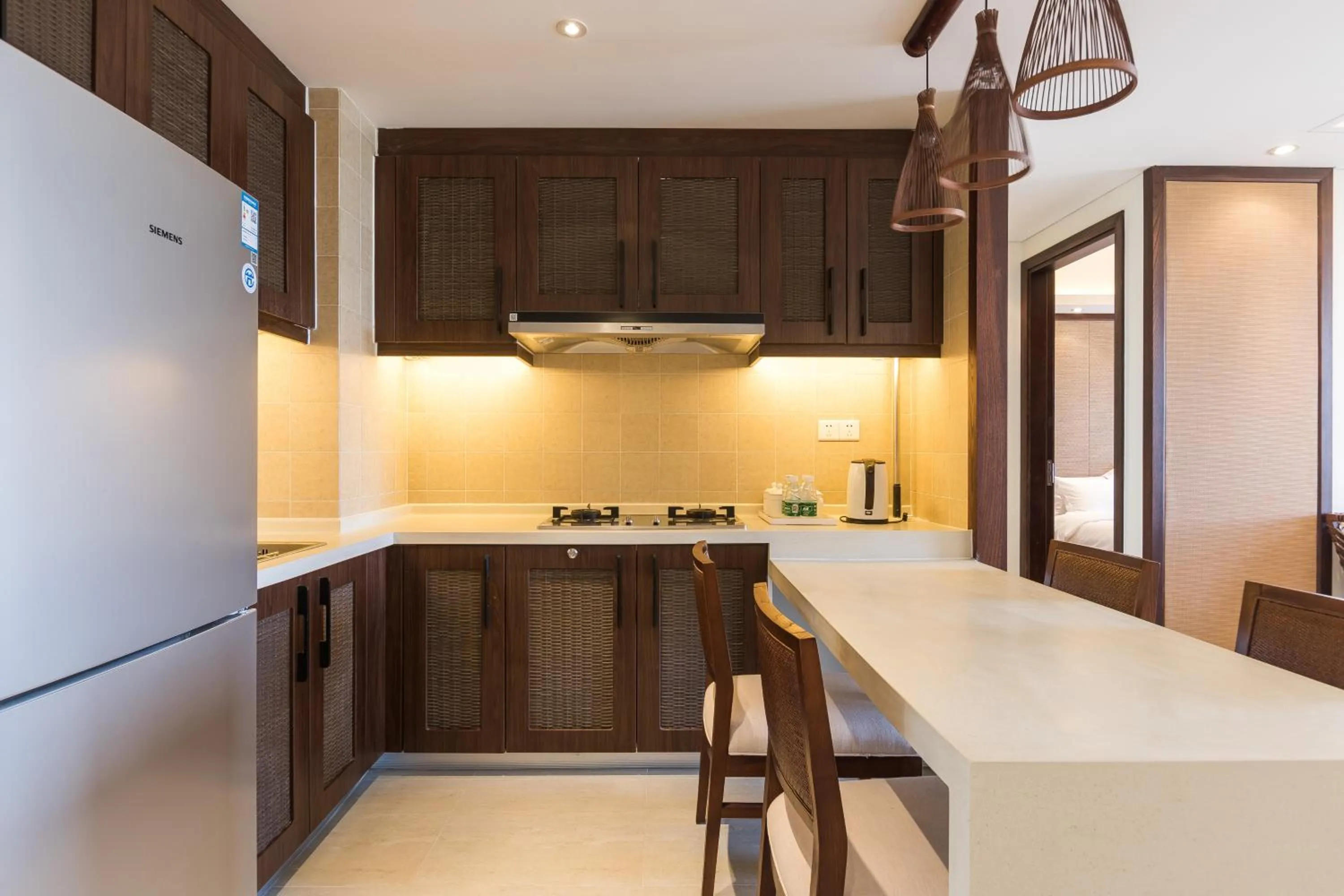 Dining area in Sanya Haitang Bay Mushe Villa