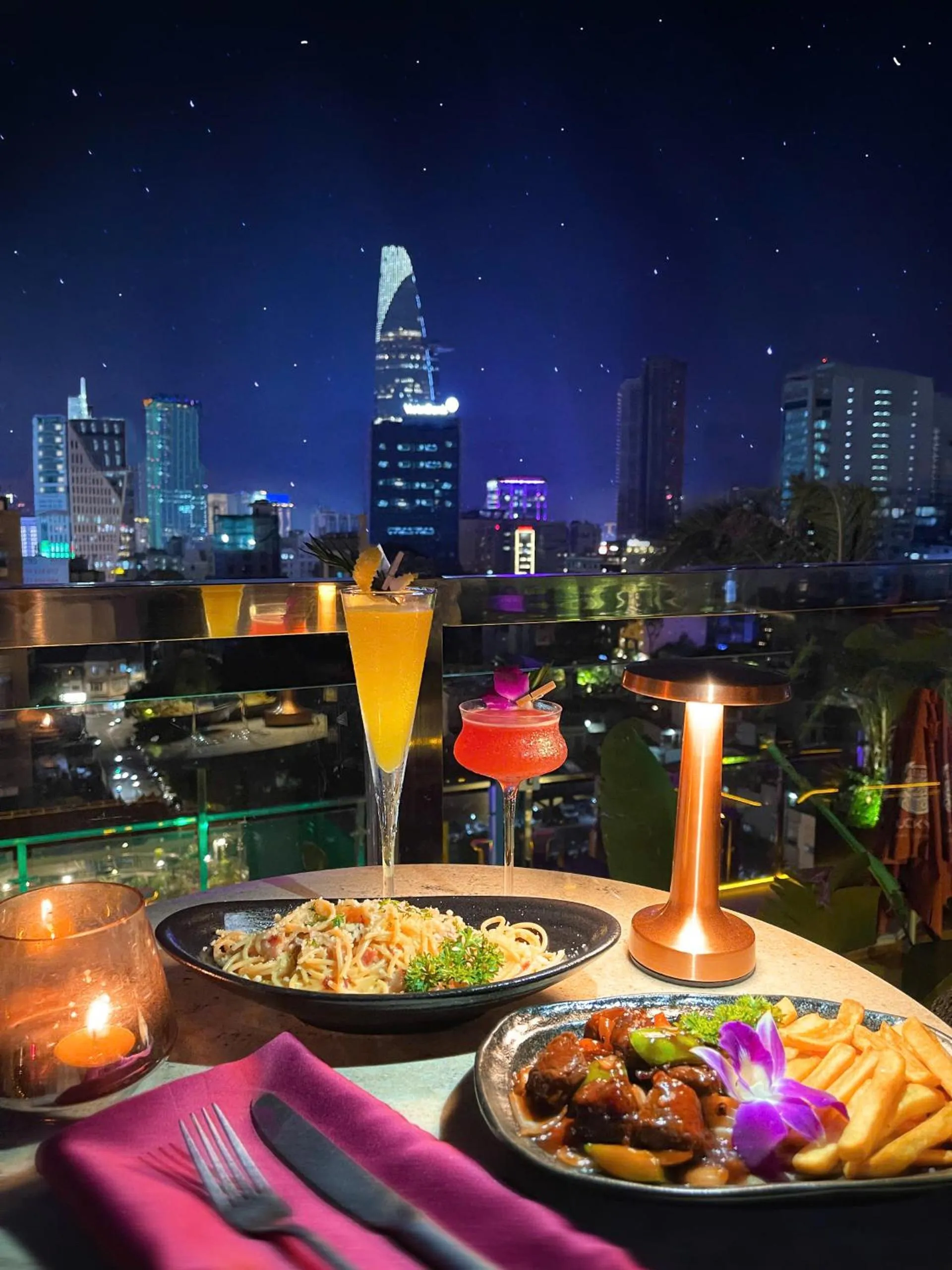 Night in Happy Life Grand Hotel & Rooftop Skybar