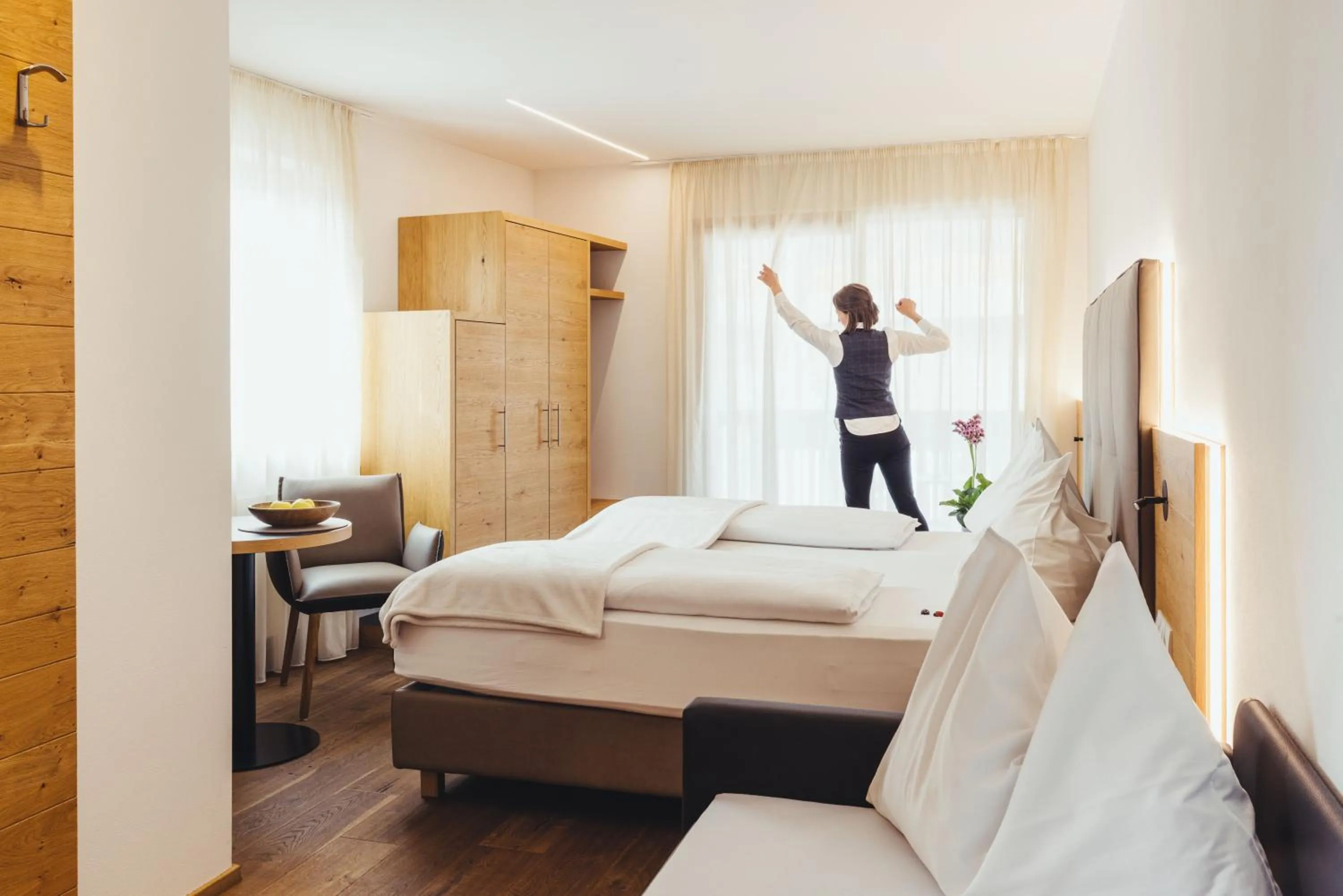 People, Bed in Hotel Schmuckhof