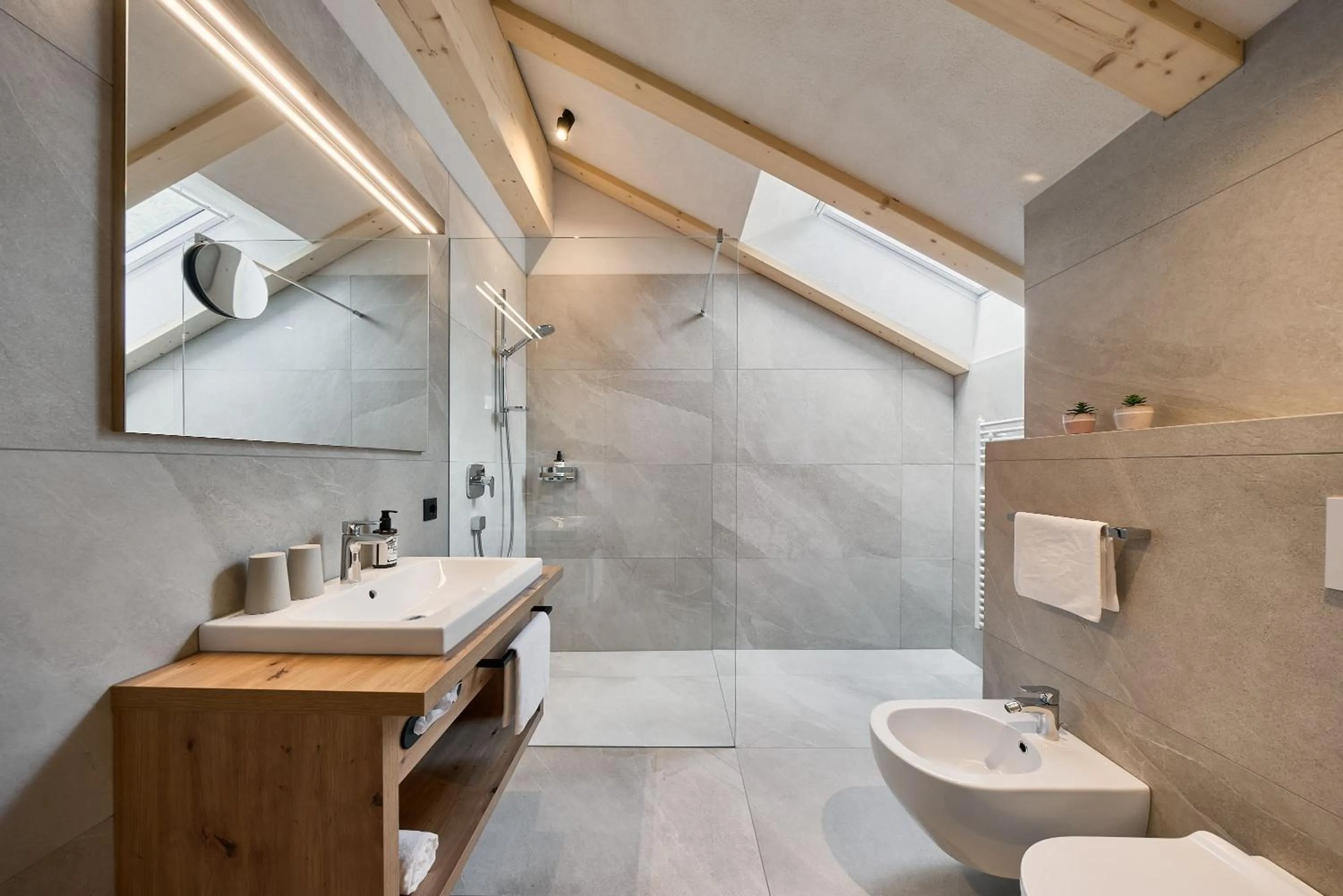 Shower in Hotel Schmuckhof