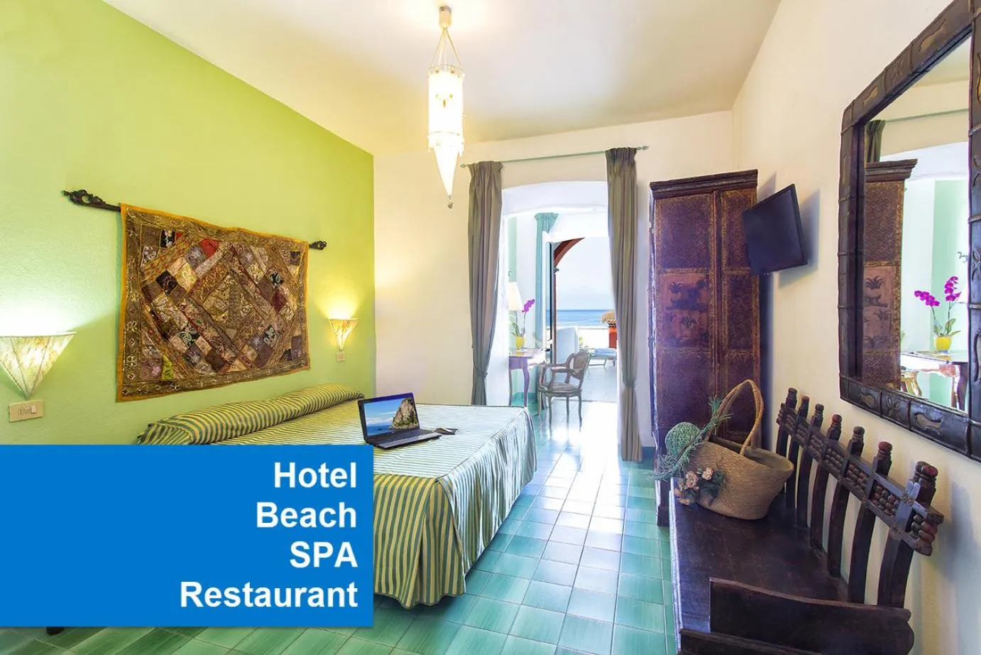 Bedroom, Bed in Hotel La Scogliera