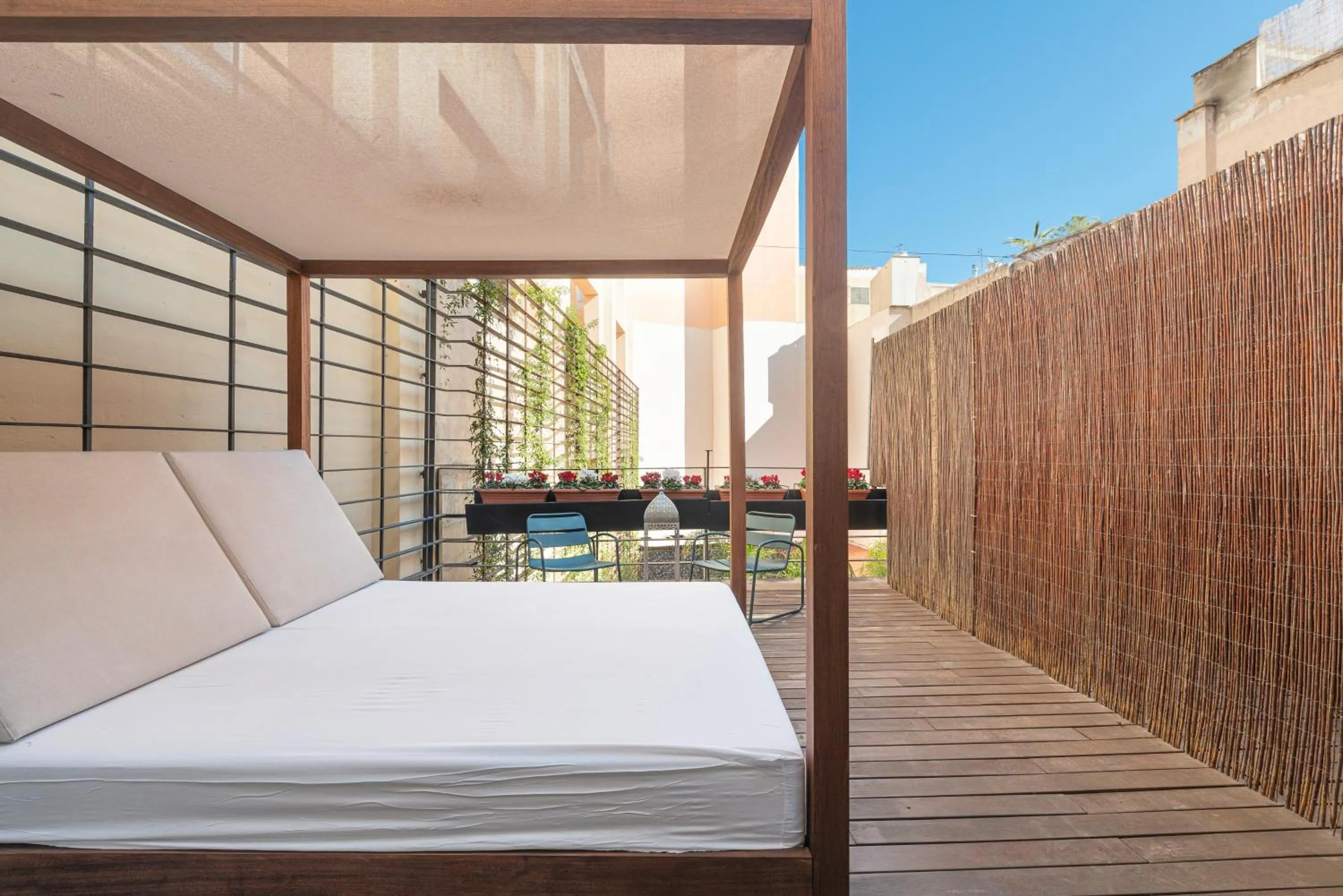 Balcony/Terrace, Bed in Brondo Architect Hotel