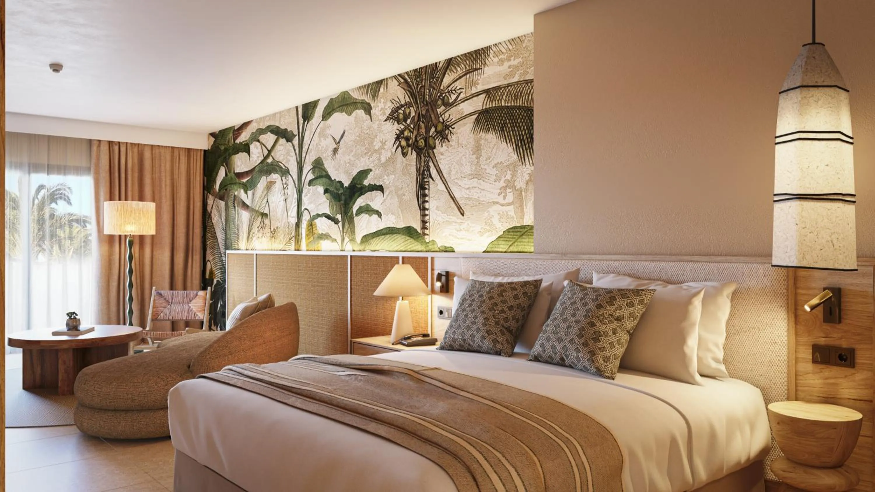 Bed in HD Beach Resort