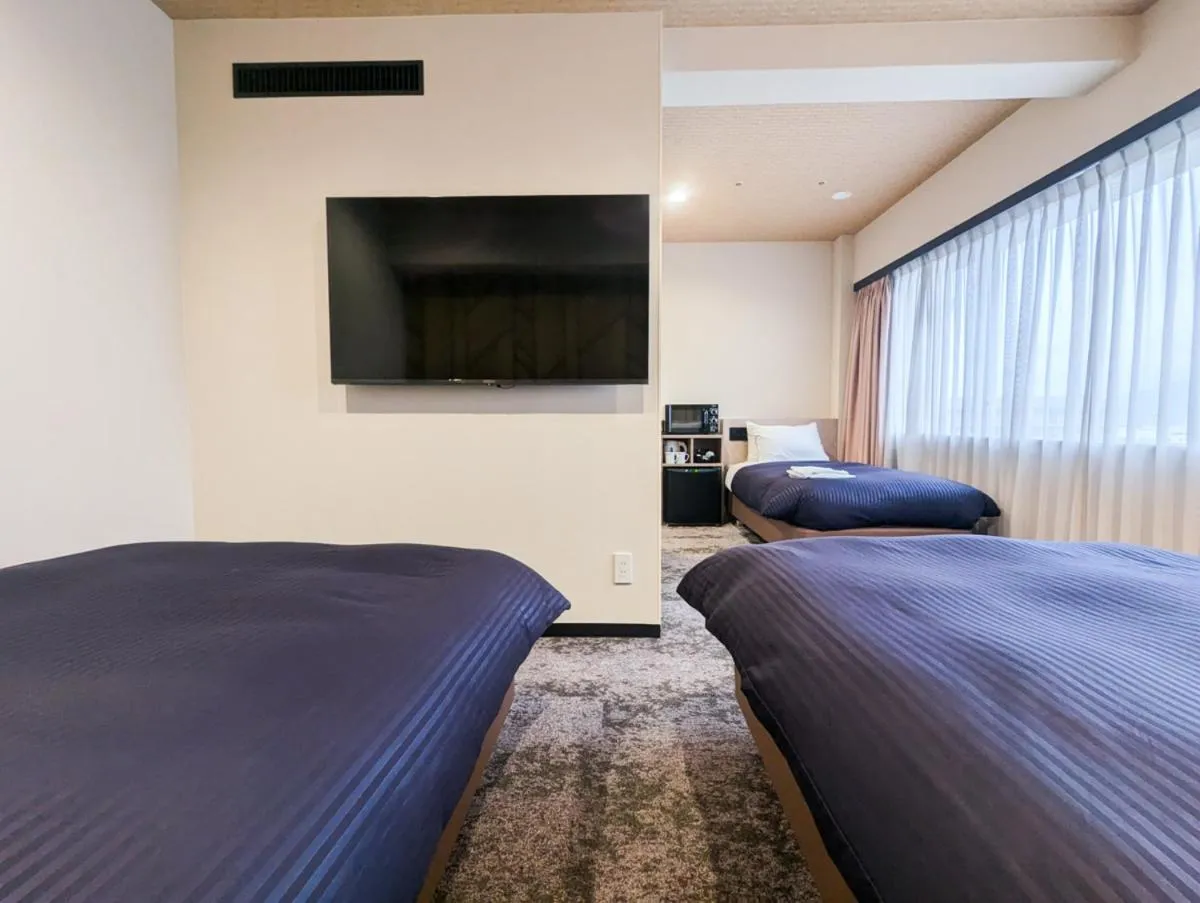 Photo of the whole room, Bed in HOTEL LiVEMAX BUDGET Kagoshima