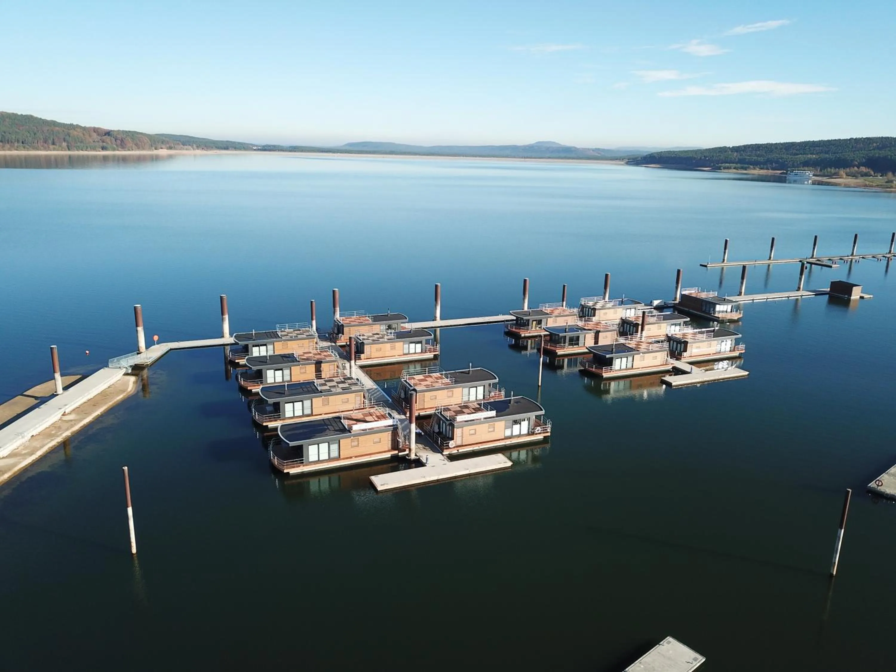 Bird's eye view in Floating Village Brombachsee
