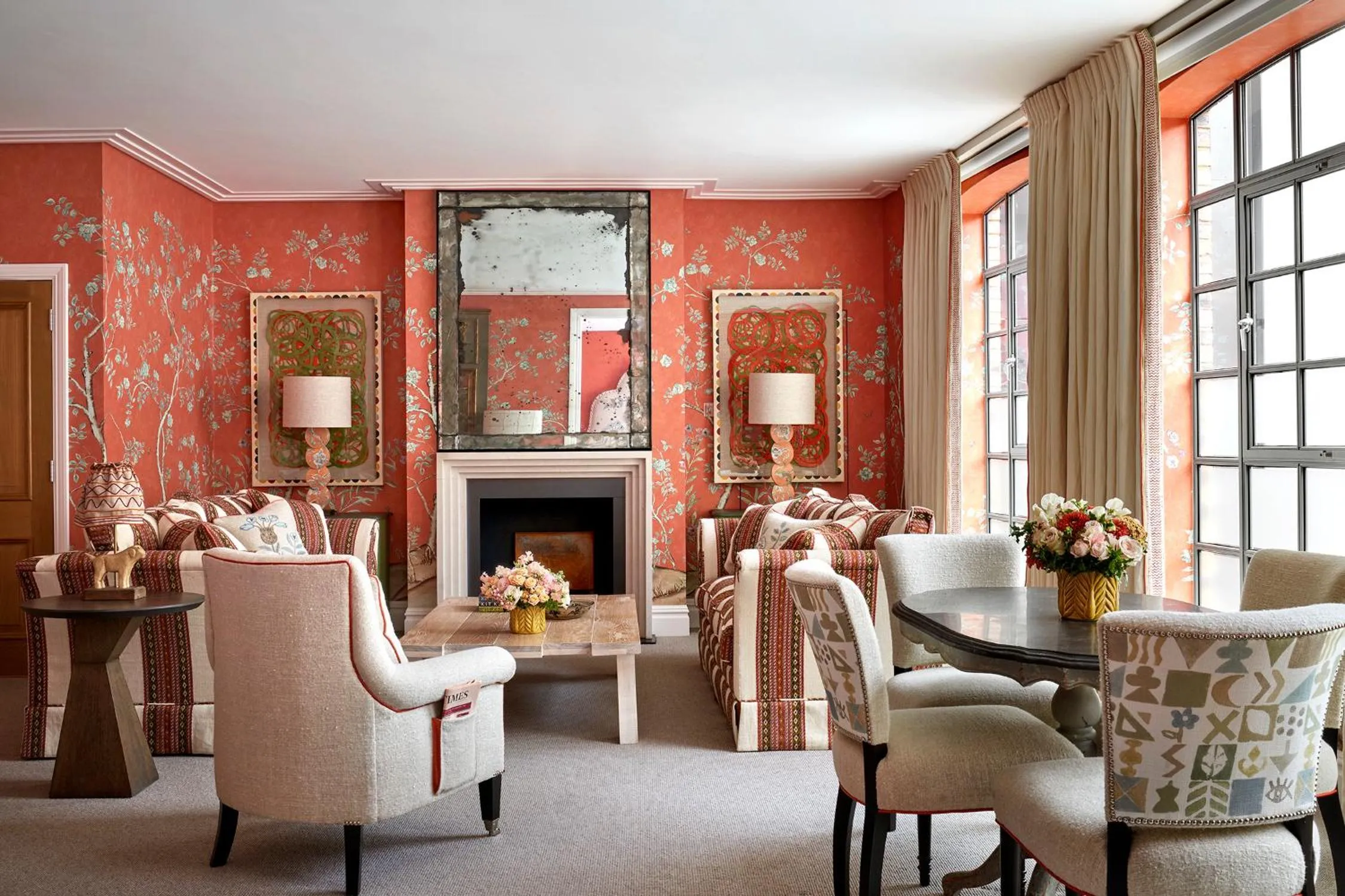 Living room in The Soho Hotel, Firmdale Hotels