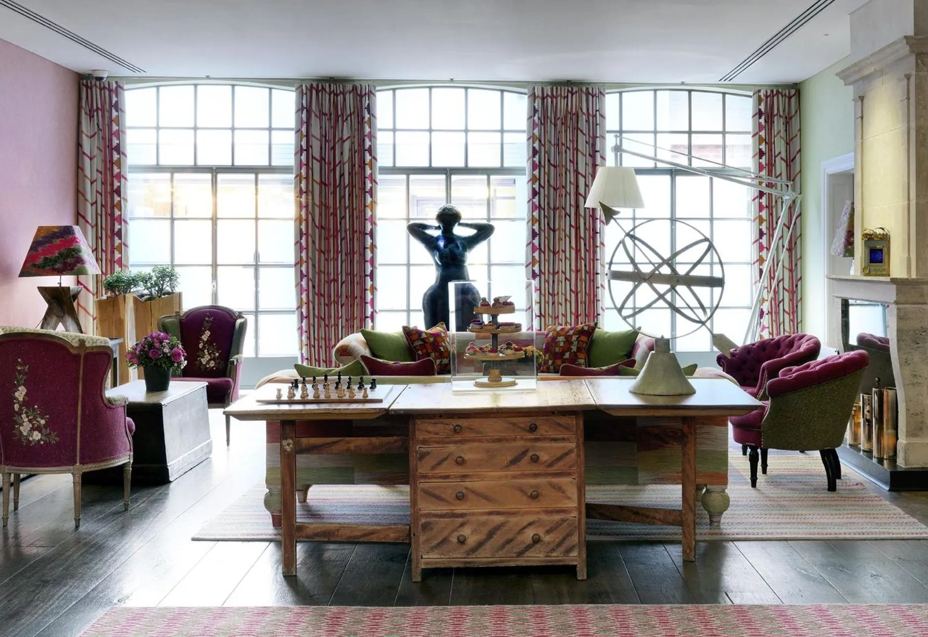 Seating area in The Soho Hotel, Firmdale Hotels