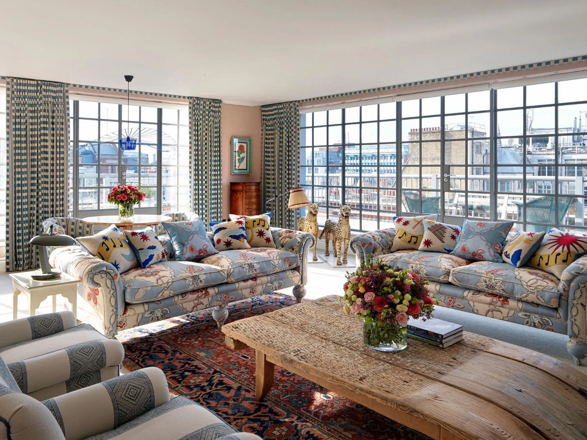 Seating area in The Soho Hotel, Firmdale Hotels