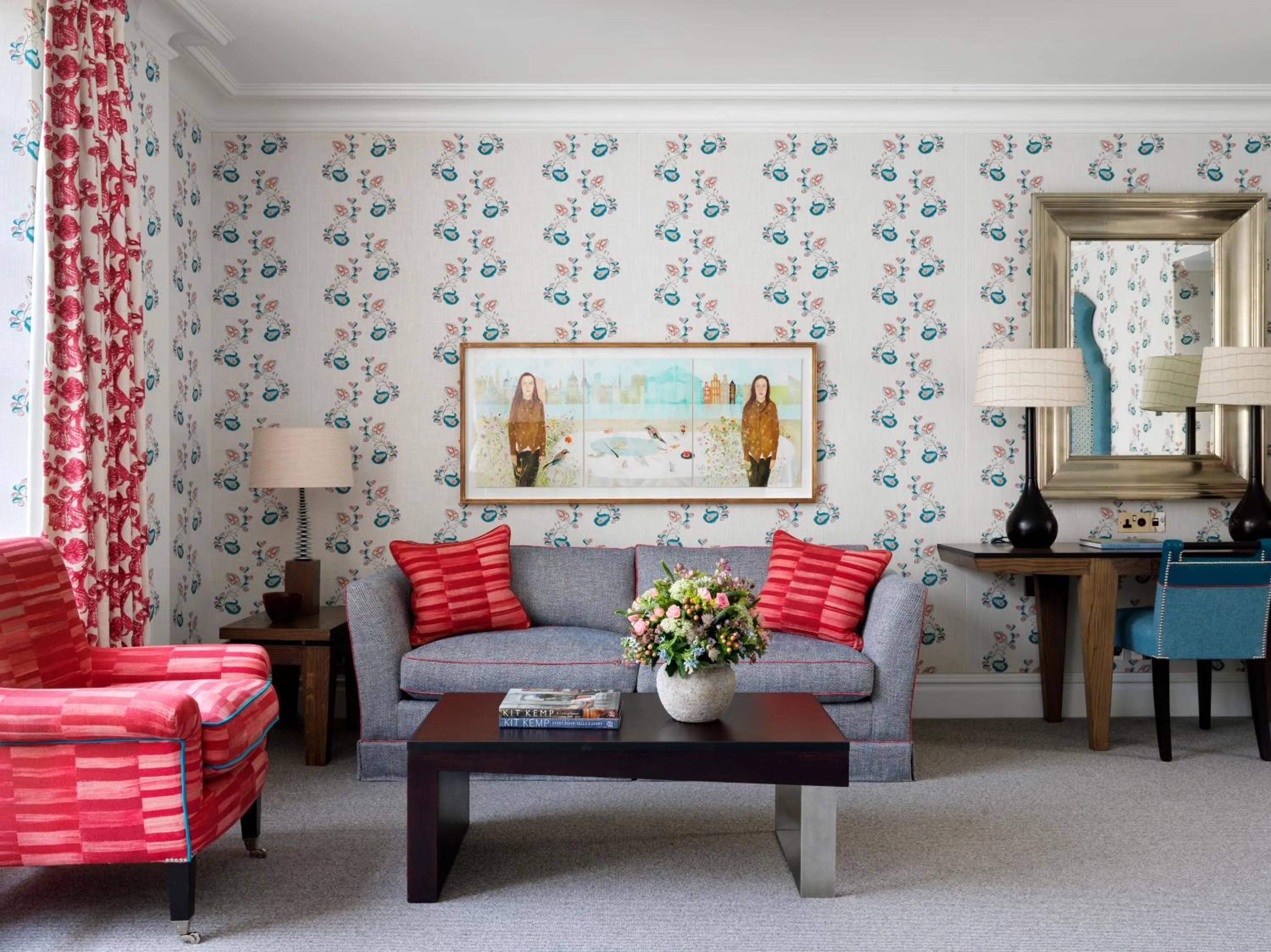 Seating area in The Soho Hotel, Firmdale Hotels