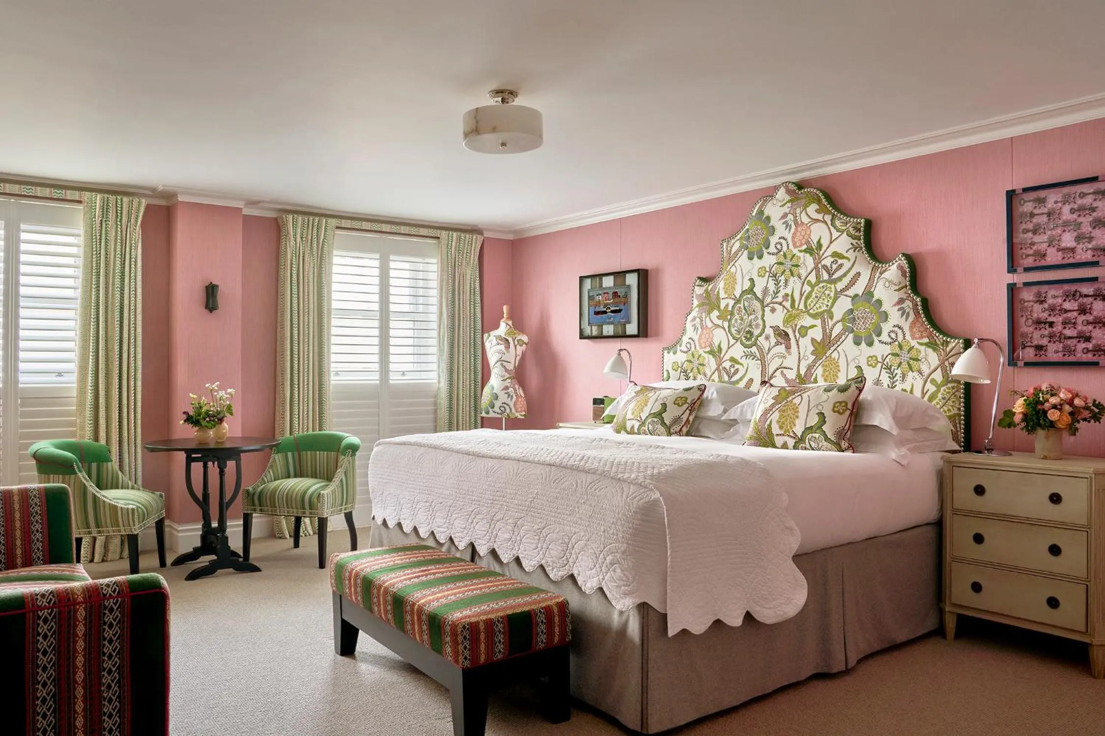 Bedroom, Bed in Knightsbridge Hotel, Firmdale Hotels