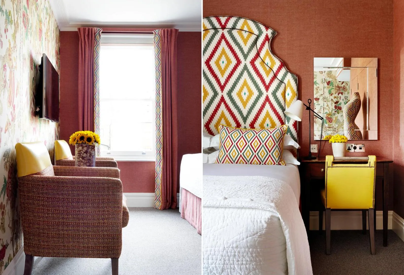 Bedroom, Bed in Knightsbridge Hotel, Firmdale Hotels
