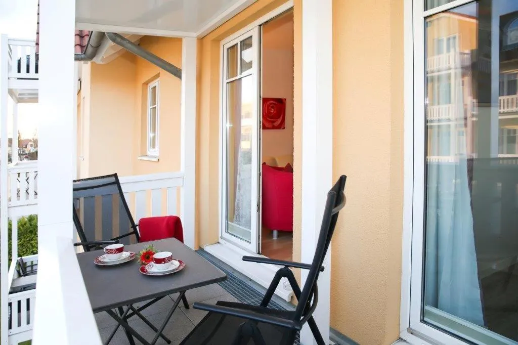 Balcony/Terrace in Strandschlösschen Appartement 19