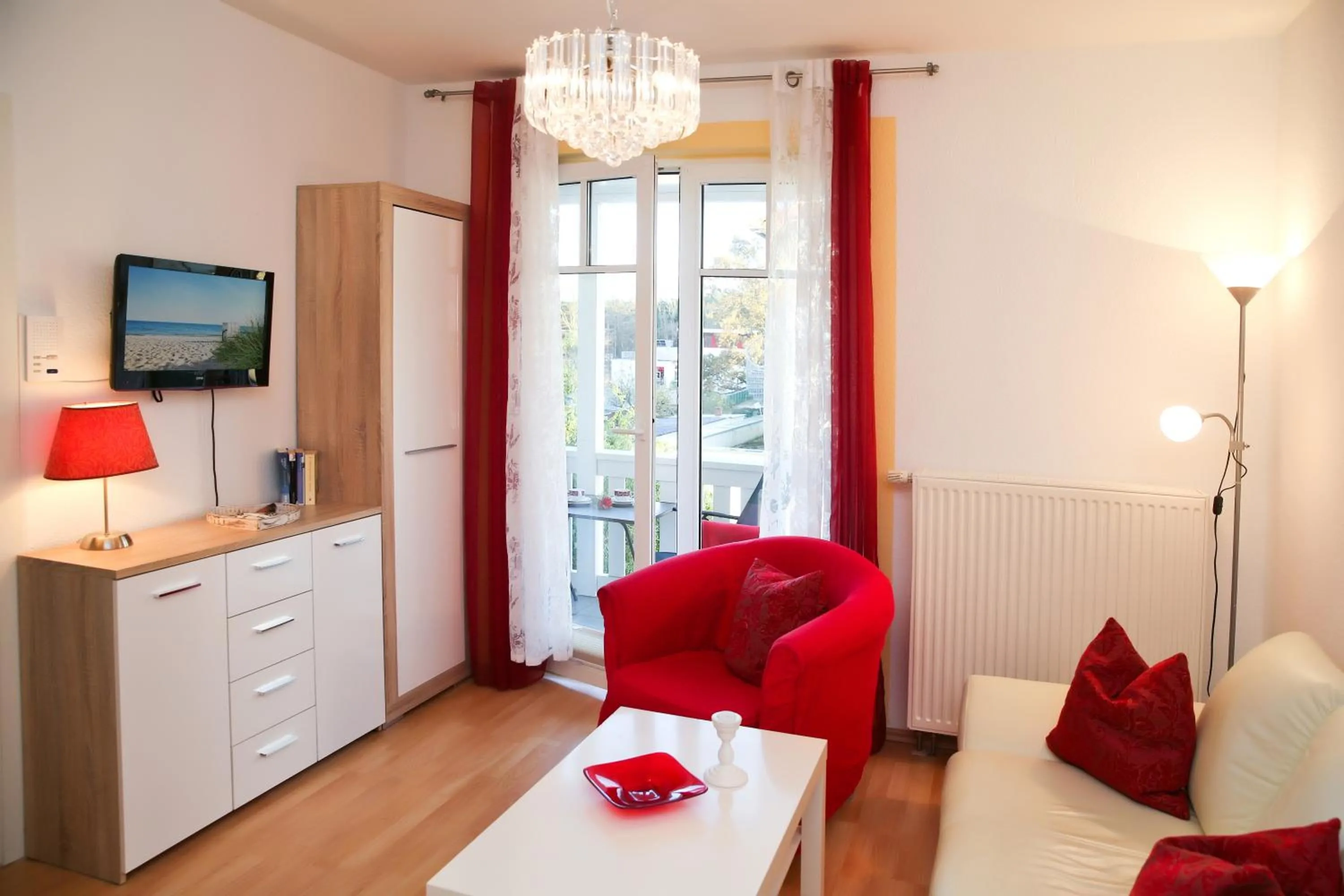 TV and multimedia in Strandschlösschen Appartement 19