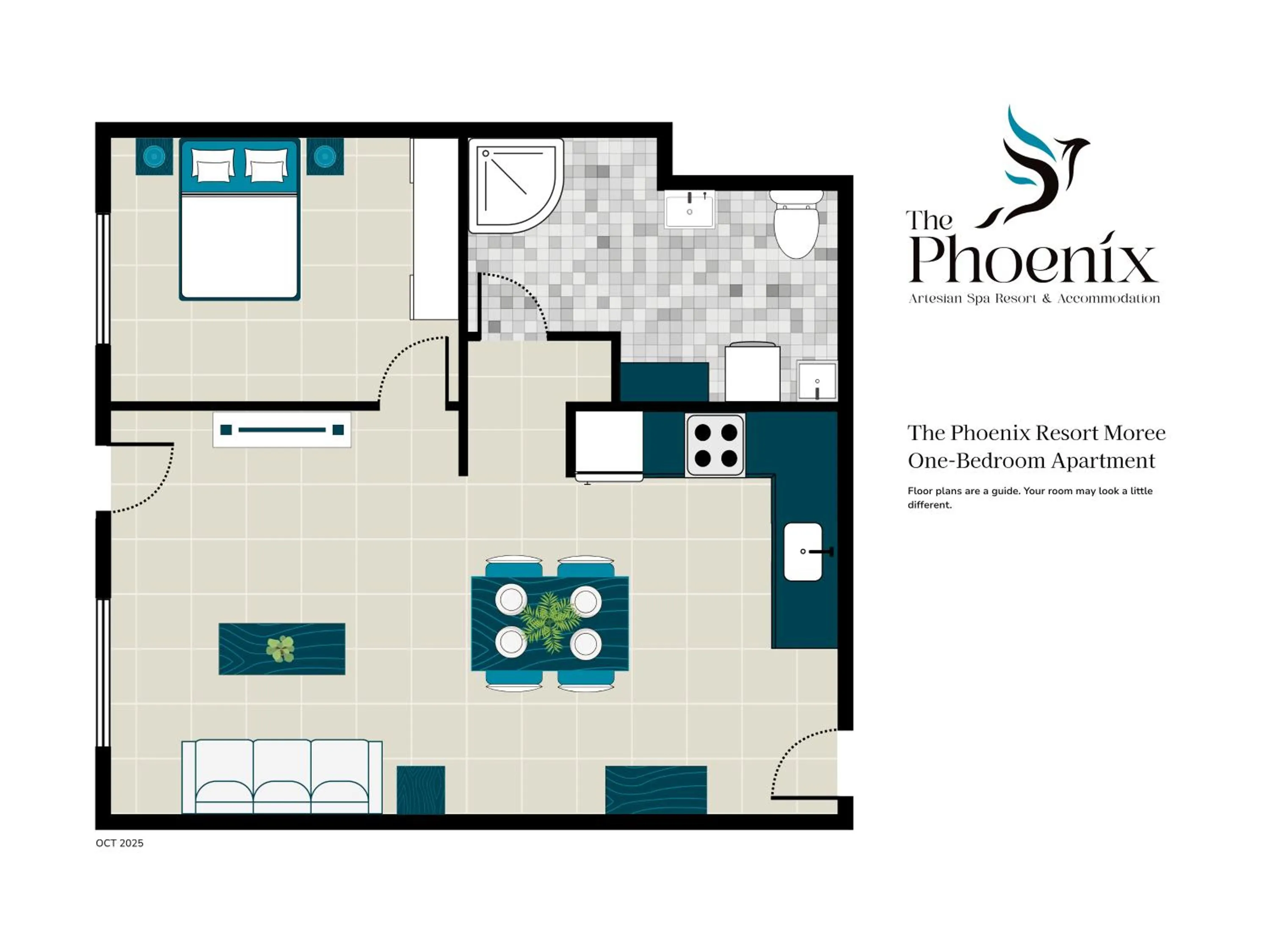 Floor plan in The Phoenix Artesian Spa Resort and Accommodation