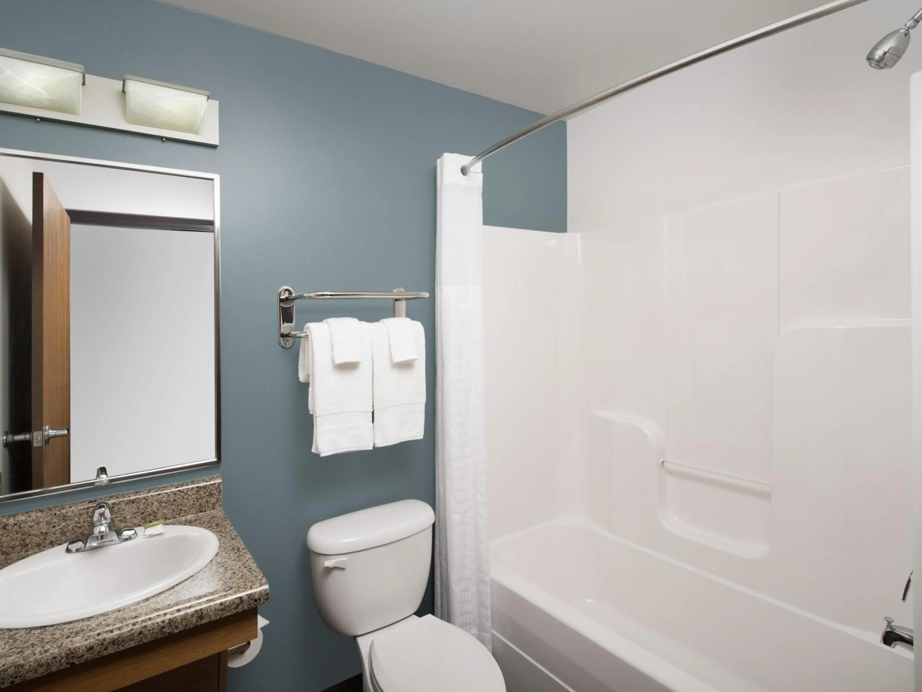 Bathroom in WoodSpring Suites Allentown Bethlehem