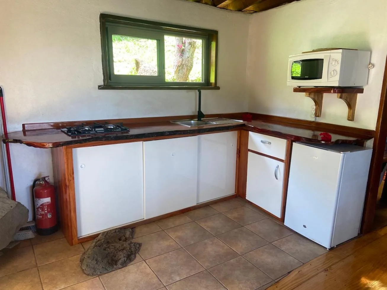 Kitchen or kitchenette in Fare Oviri Lodge