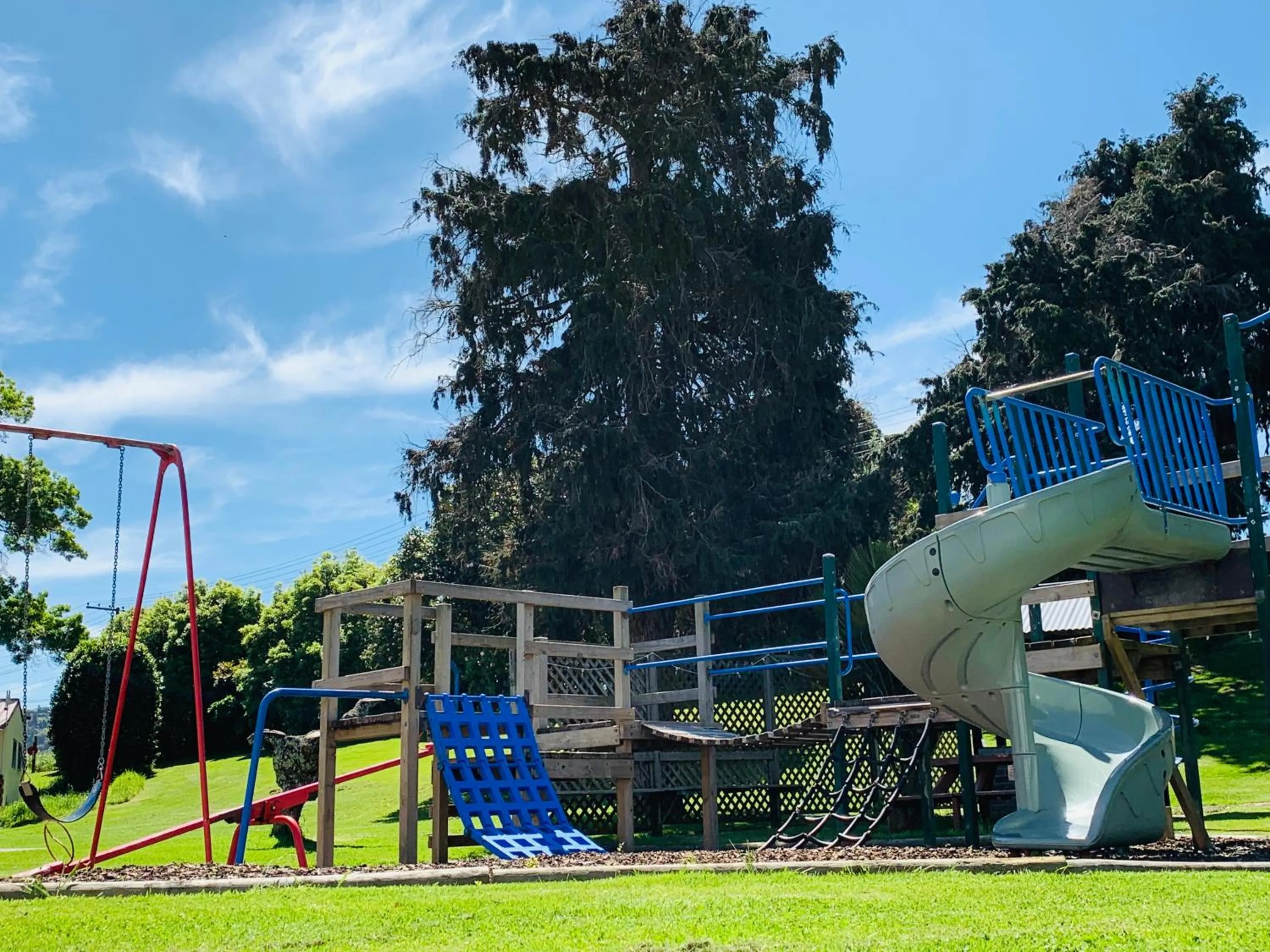 Children play ground in Whanganui River Top 10 Holiday Park