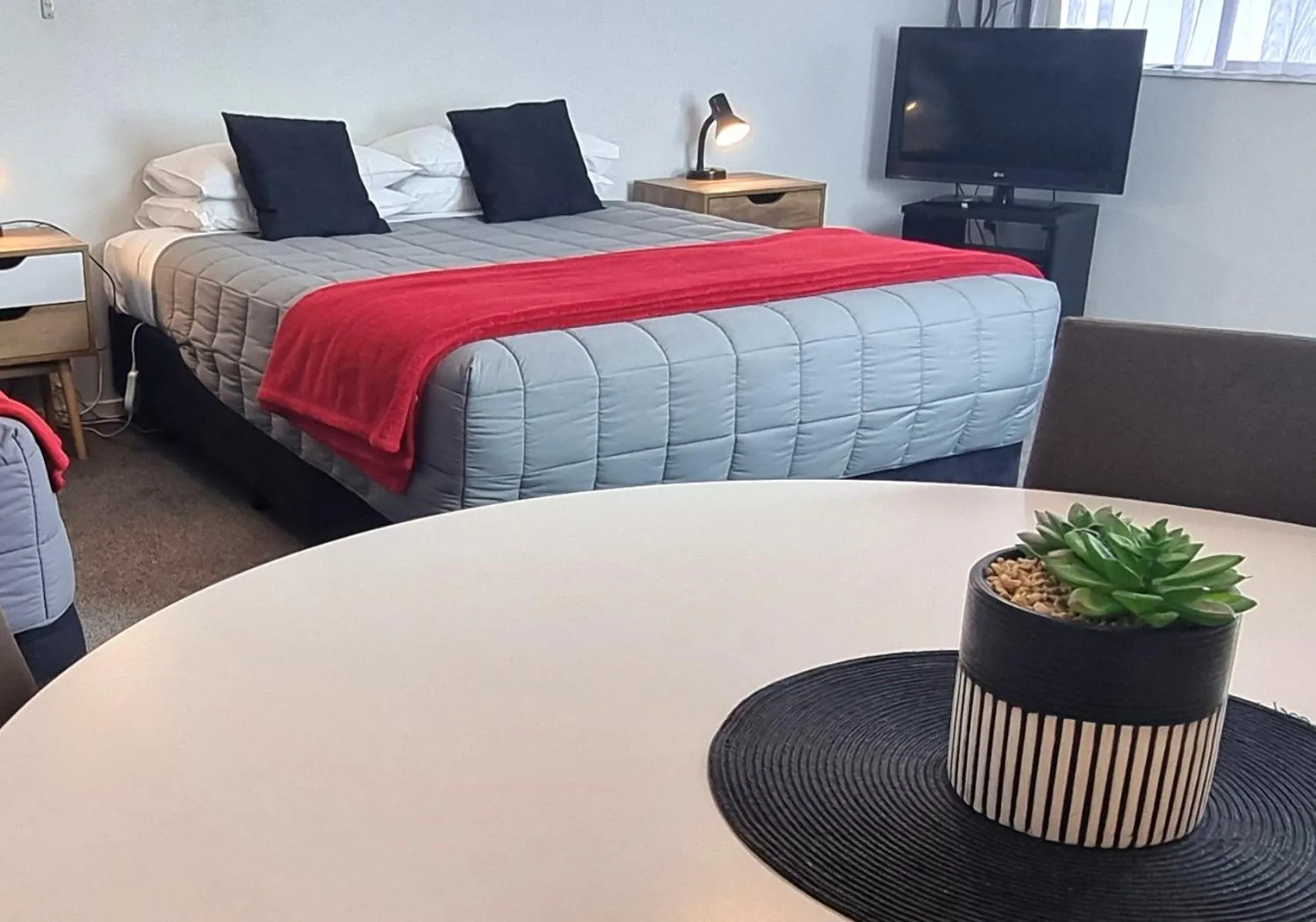 Bed in Hacienda Motel