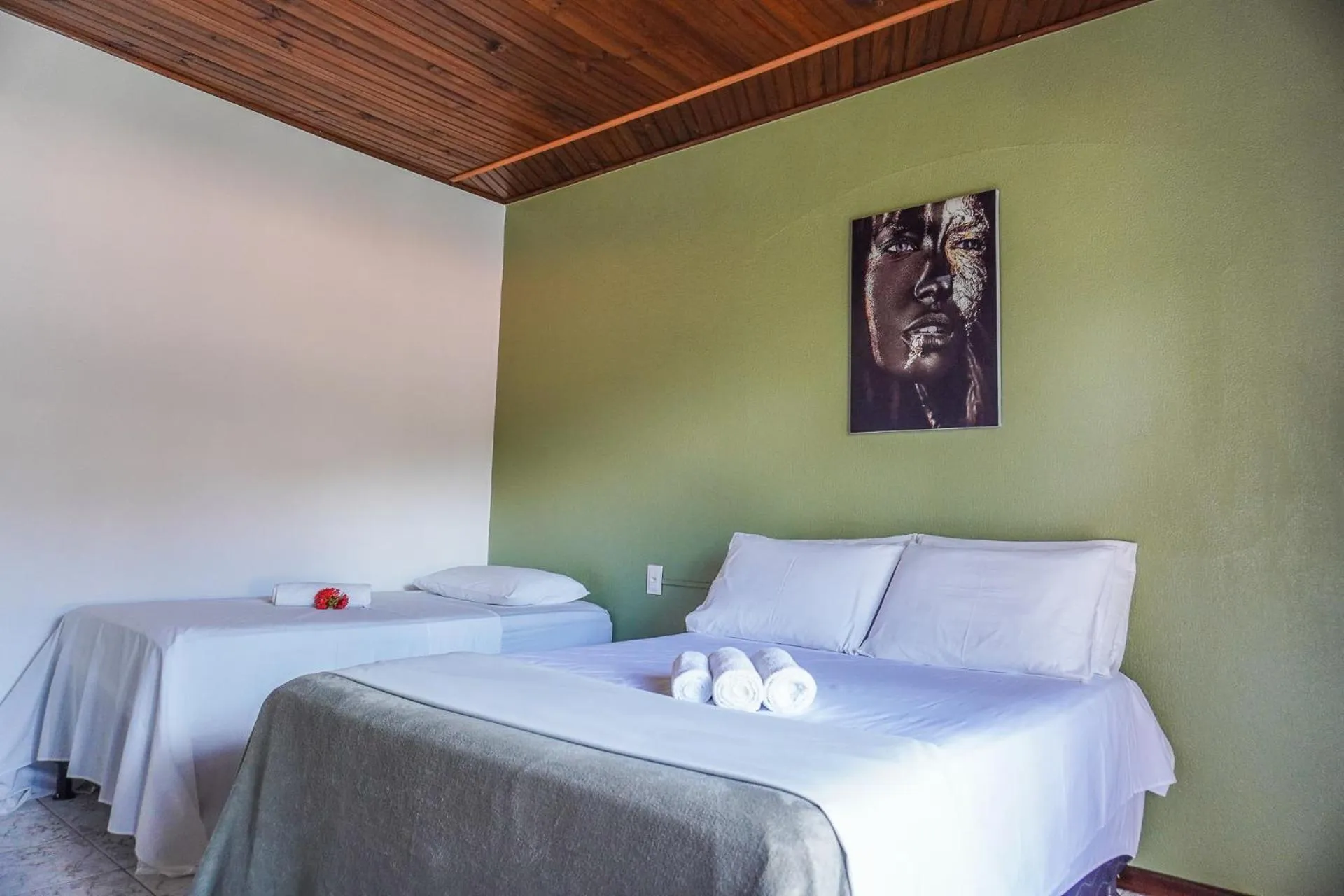 Bed in Pousada da praça