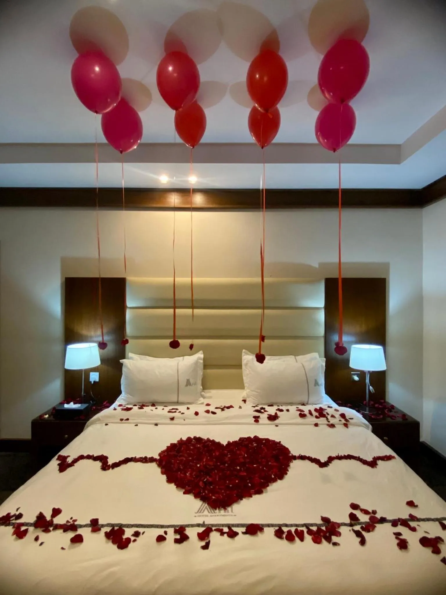 Bed in Aral Hotel Apartments