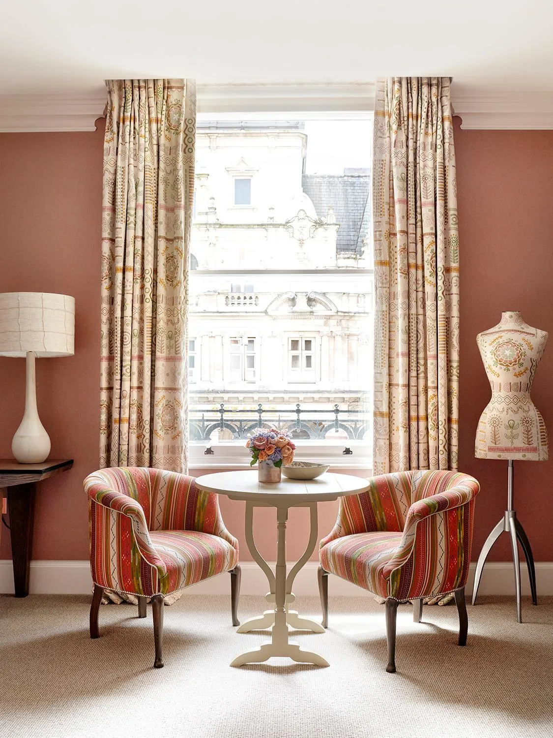 Seating area in Haymarket Hotel, Firmdale Hotels