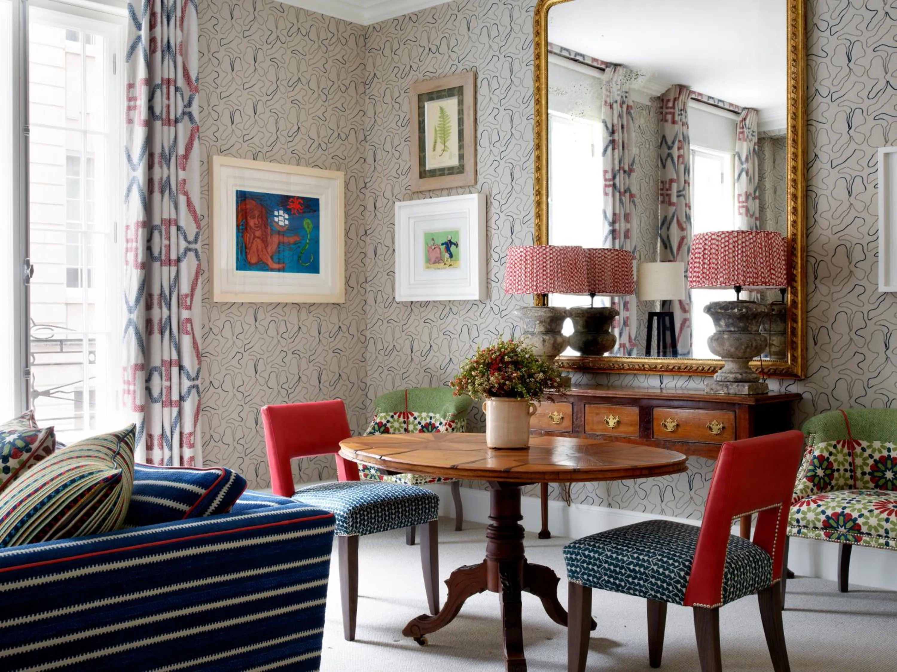 Living room in Haymarket Hotel, Firmdale Hotels