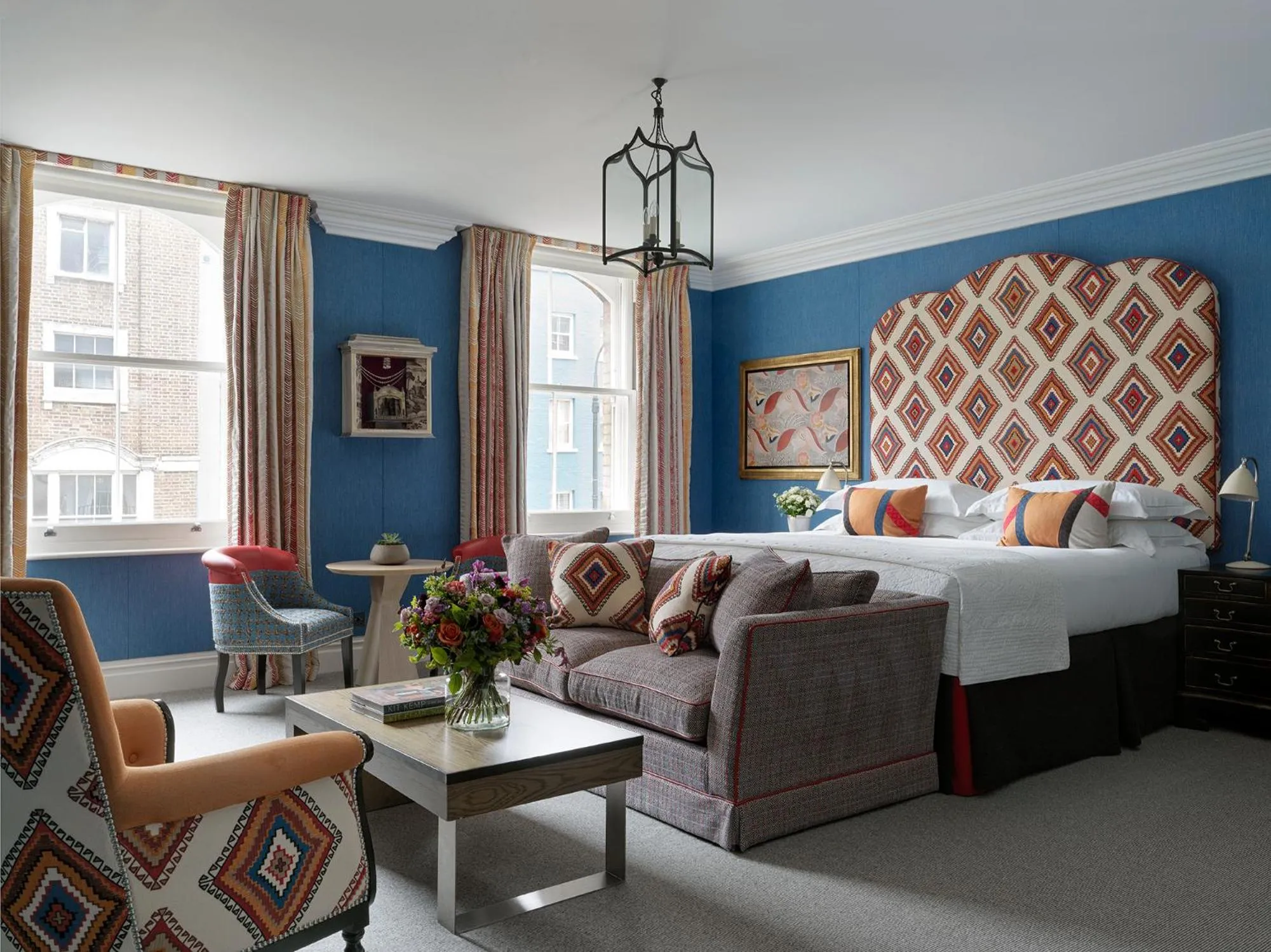 Bedroom, Bed in Charlotte Street Hotel, Firmdale Hotels