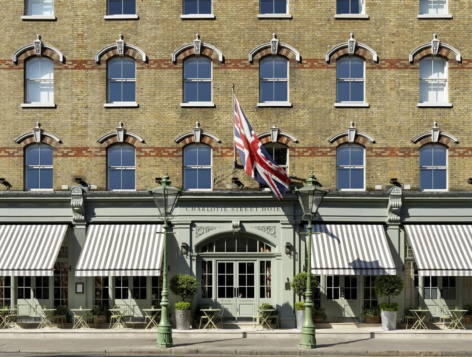 Facade/entrance in Charlotte Street Hotel, Firmdale Hotels