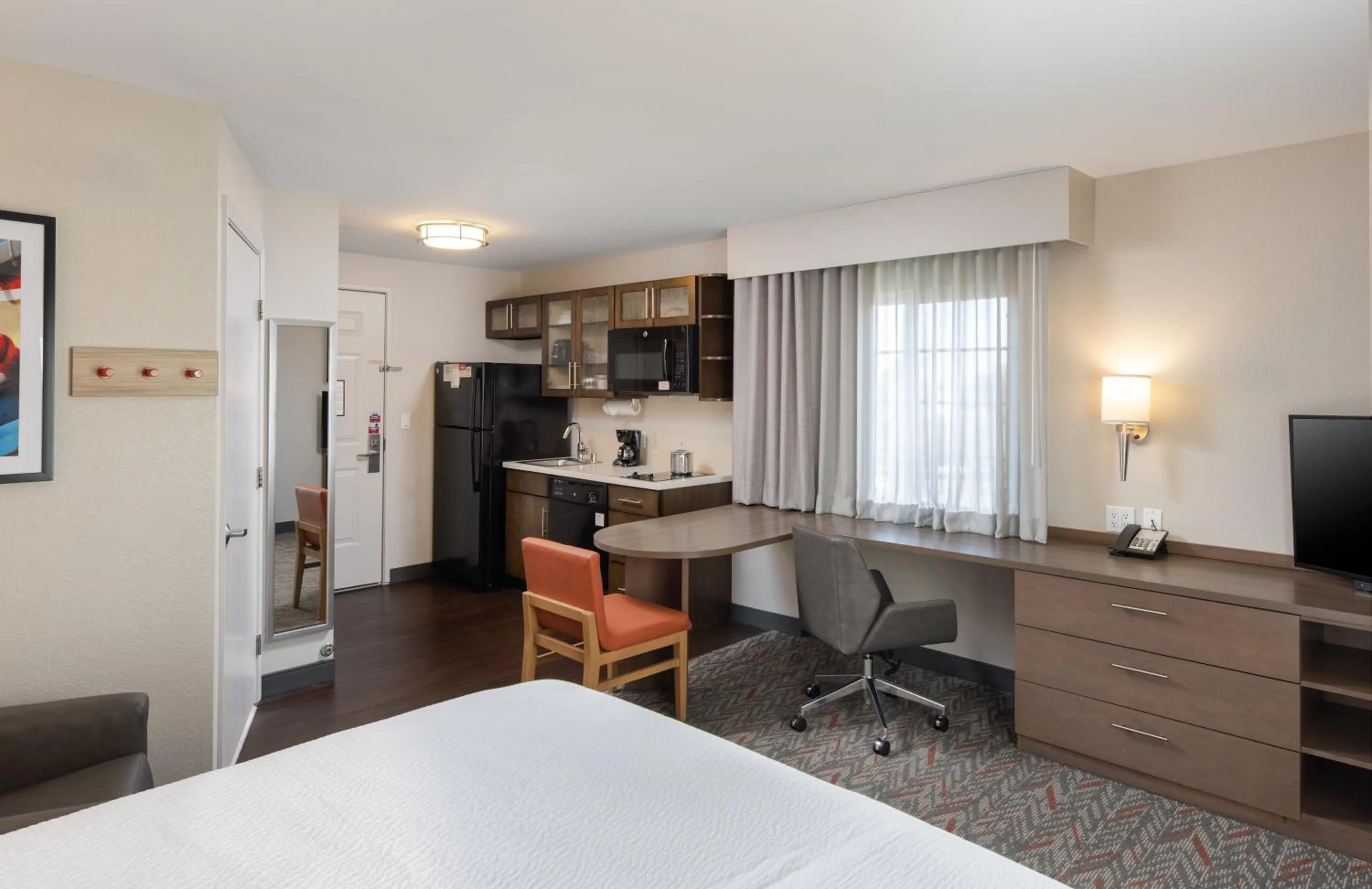 Bedroom, Bed in Candlewood Suites Anaheim - Resort Area by IHG