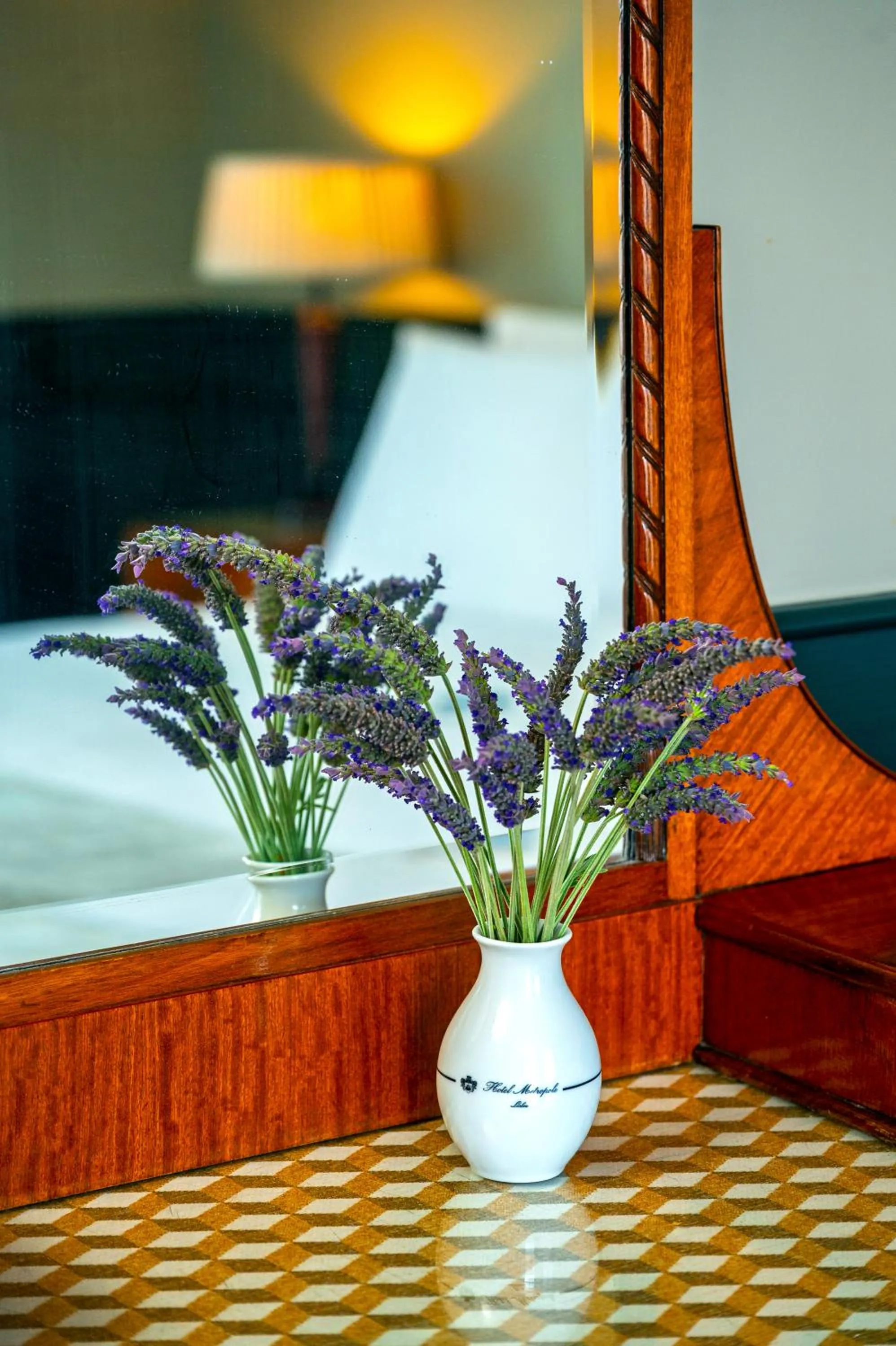 Decorative detail, Bed in Hotel Metropole