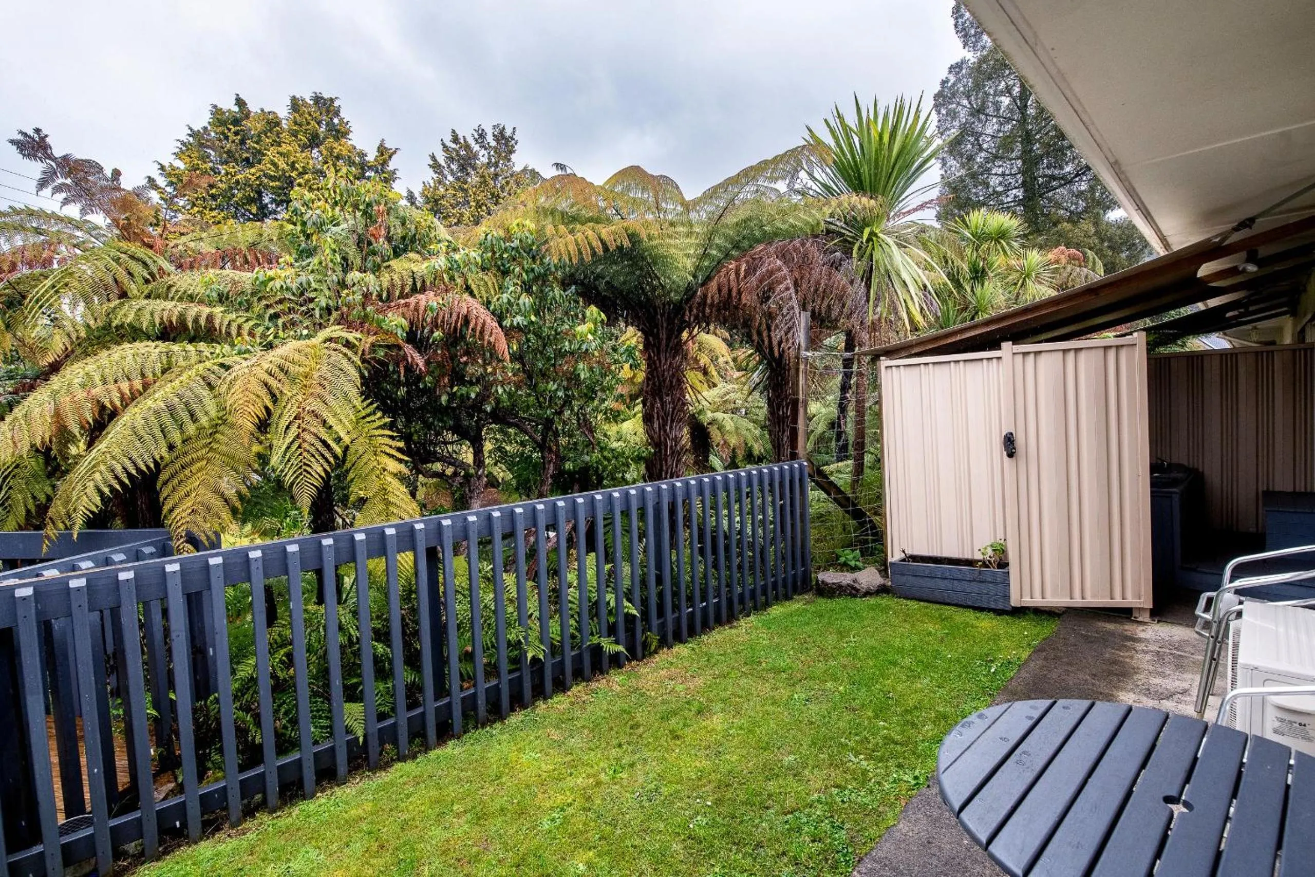 Garden view in Ripple Rotorua