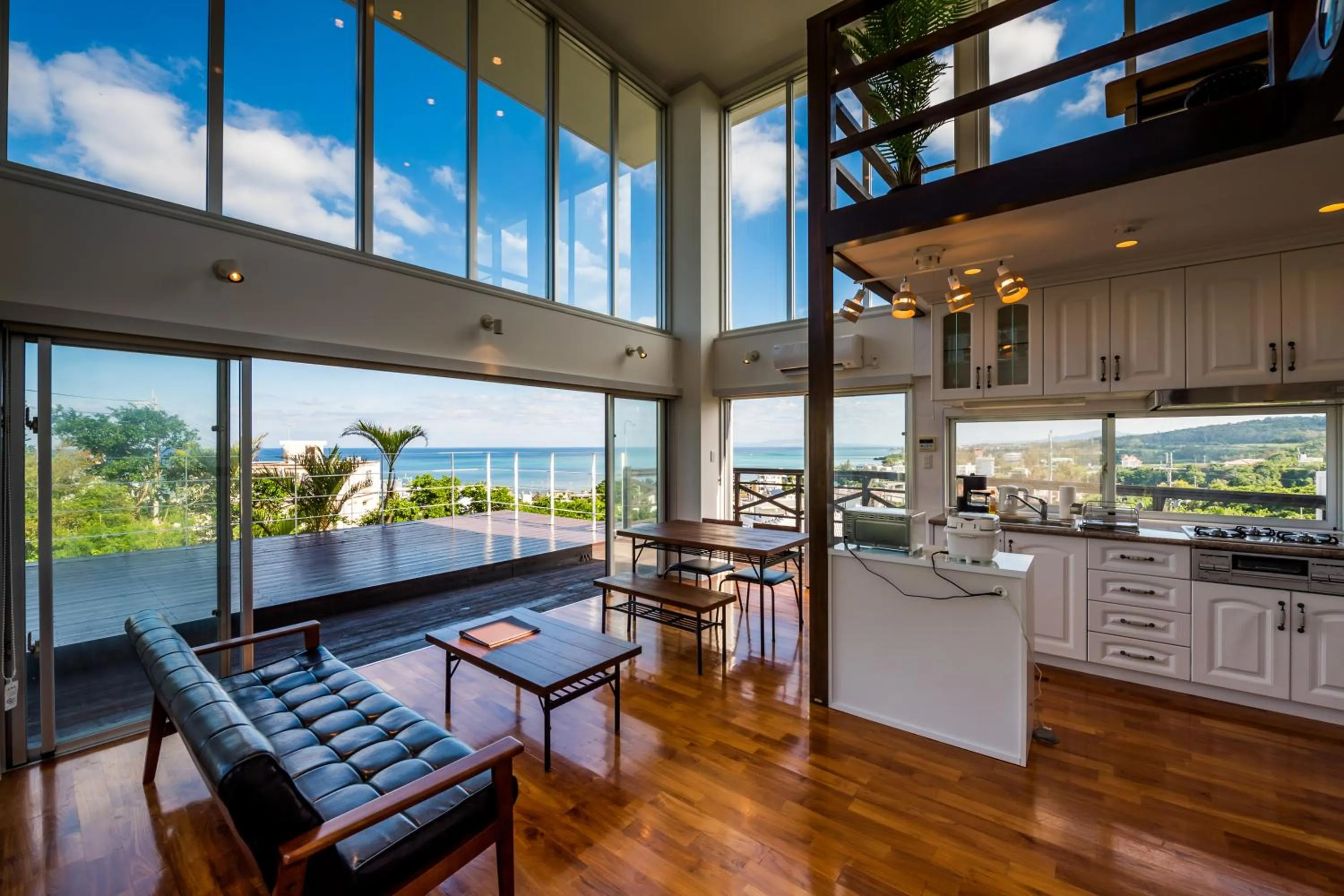 Living room in E-horizon Resort Condominium Yomitan