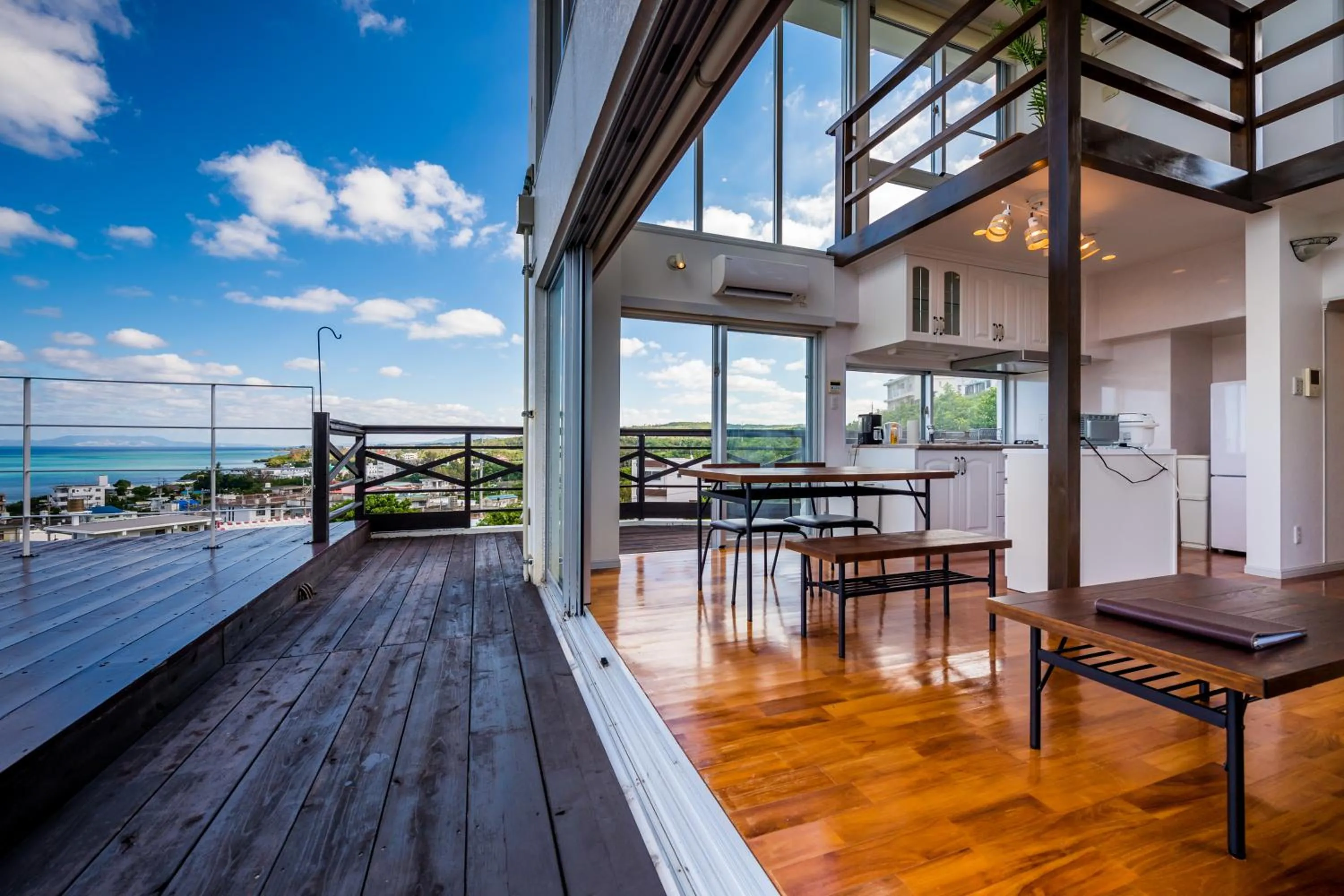Living room in E-horizon Resort Condominium Yomitan