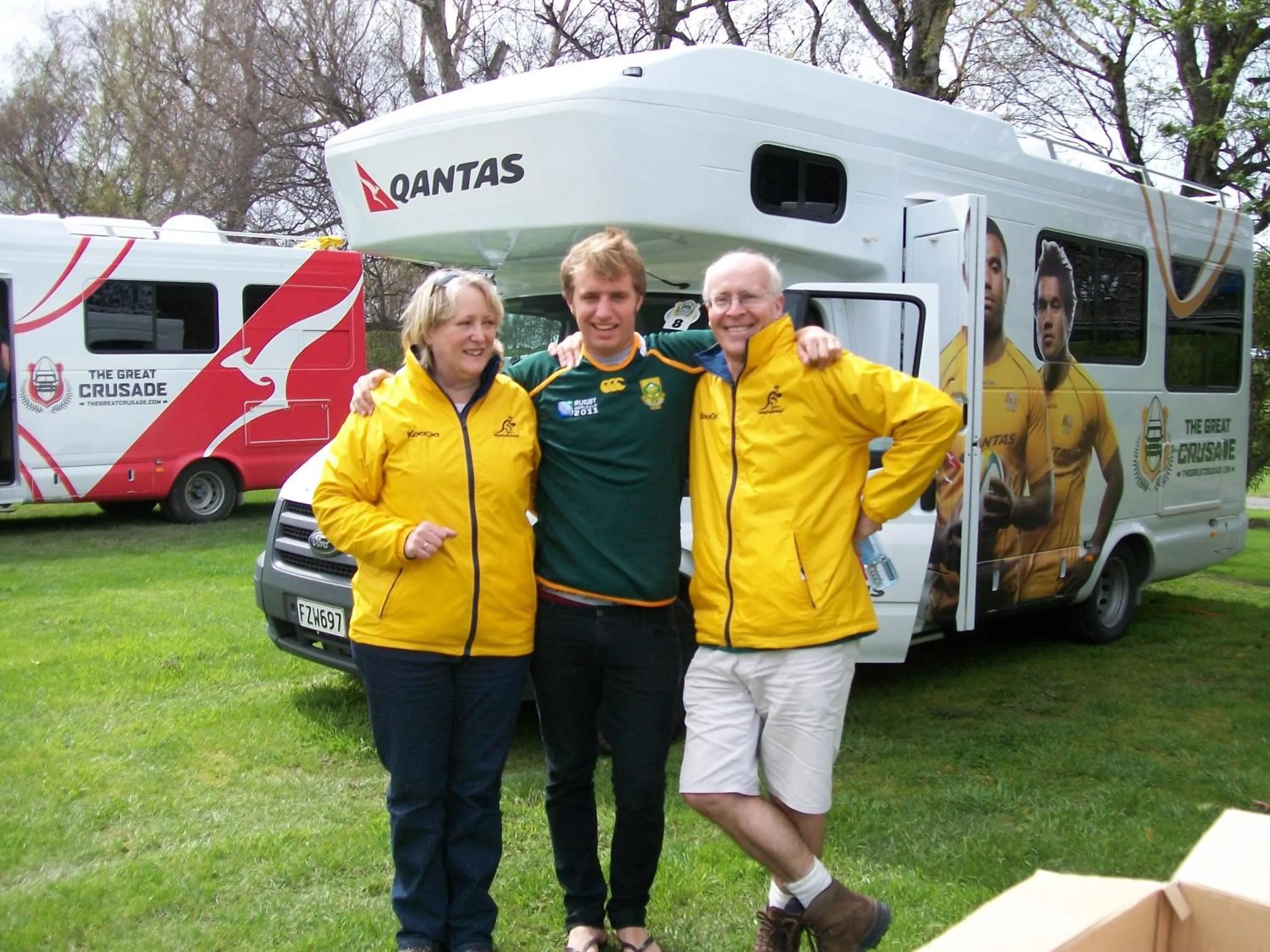 group of guests in Blenheim Bridges Holiday Park