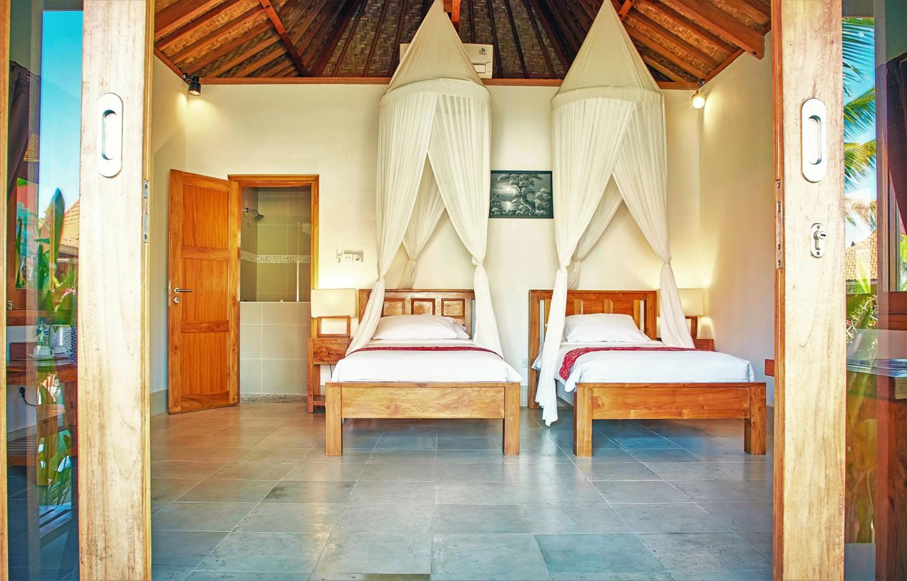 Bed in Three Monkeys Villas