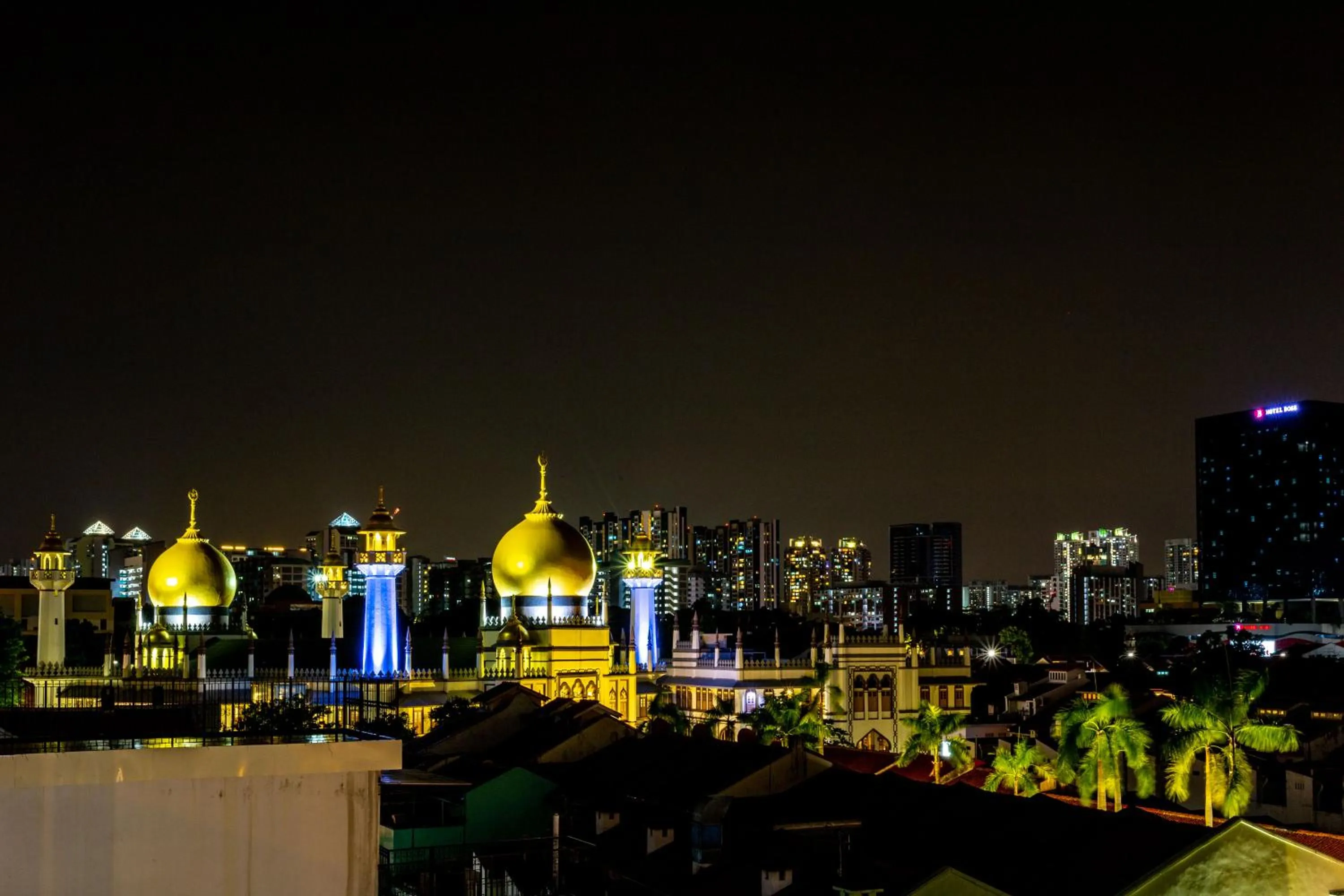 City view in MET A Space Pod at Arab Street