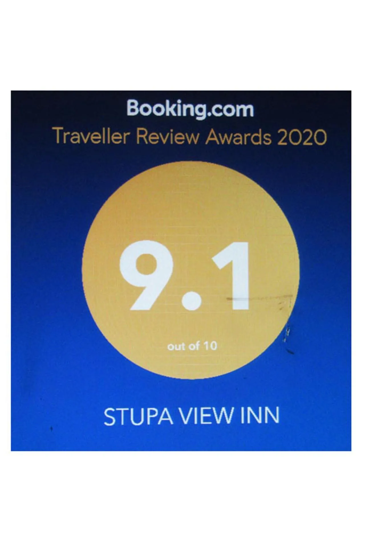 Certificate/Award in STUPA VIEW INN