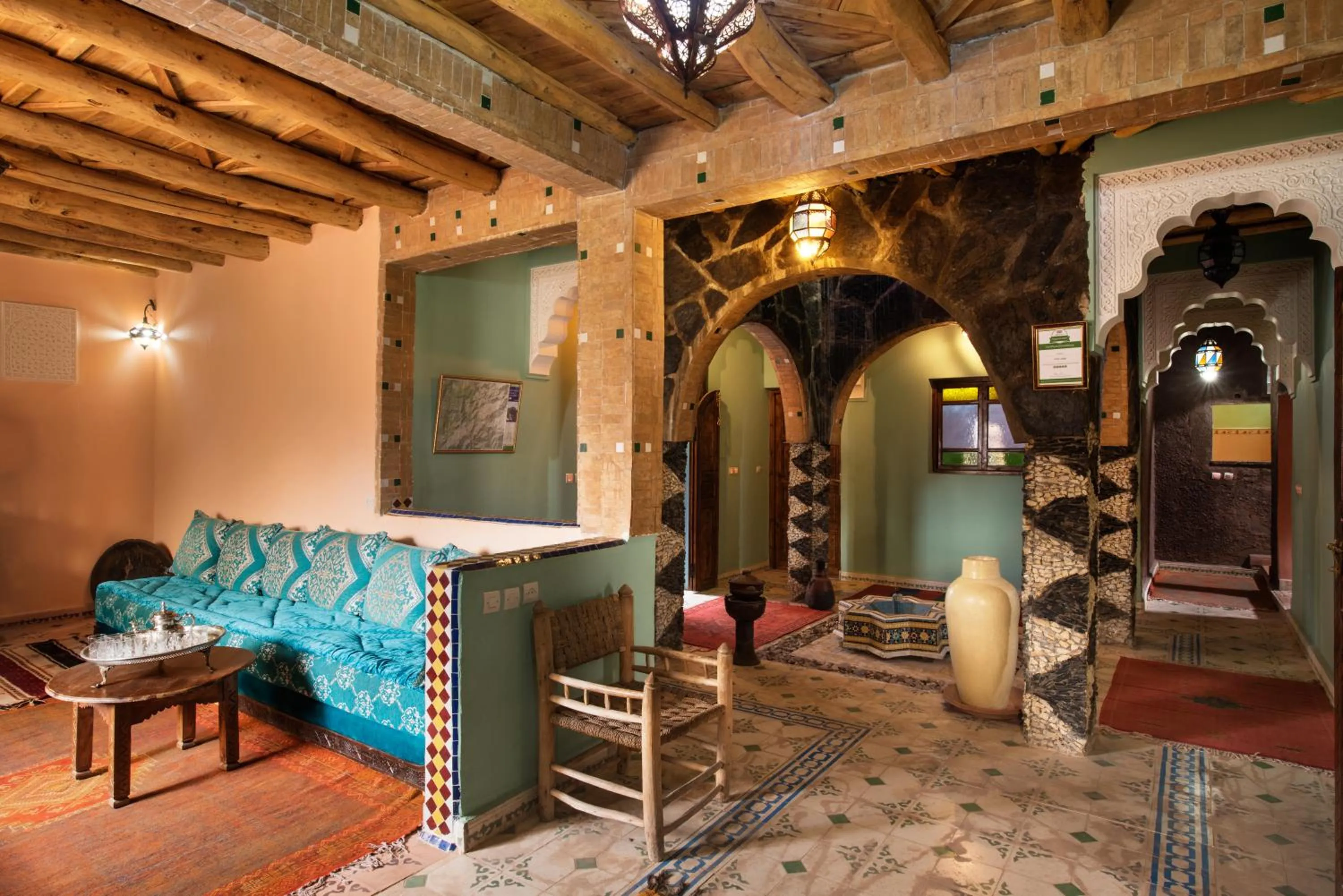 Living room in Imlil Lodge