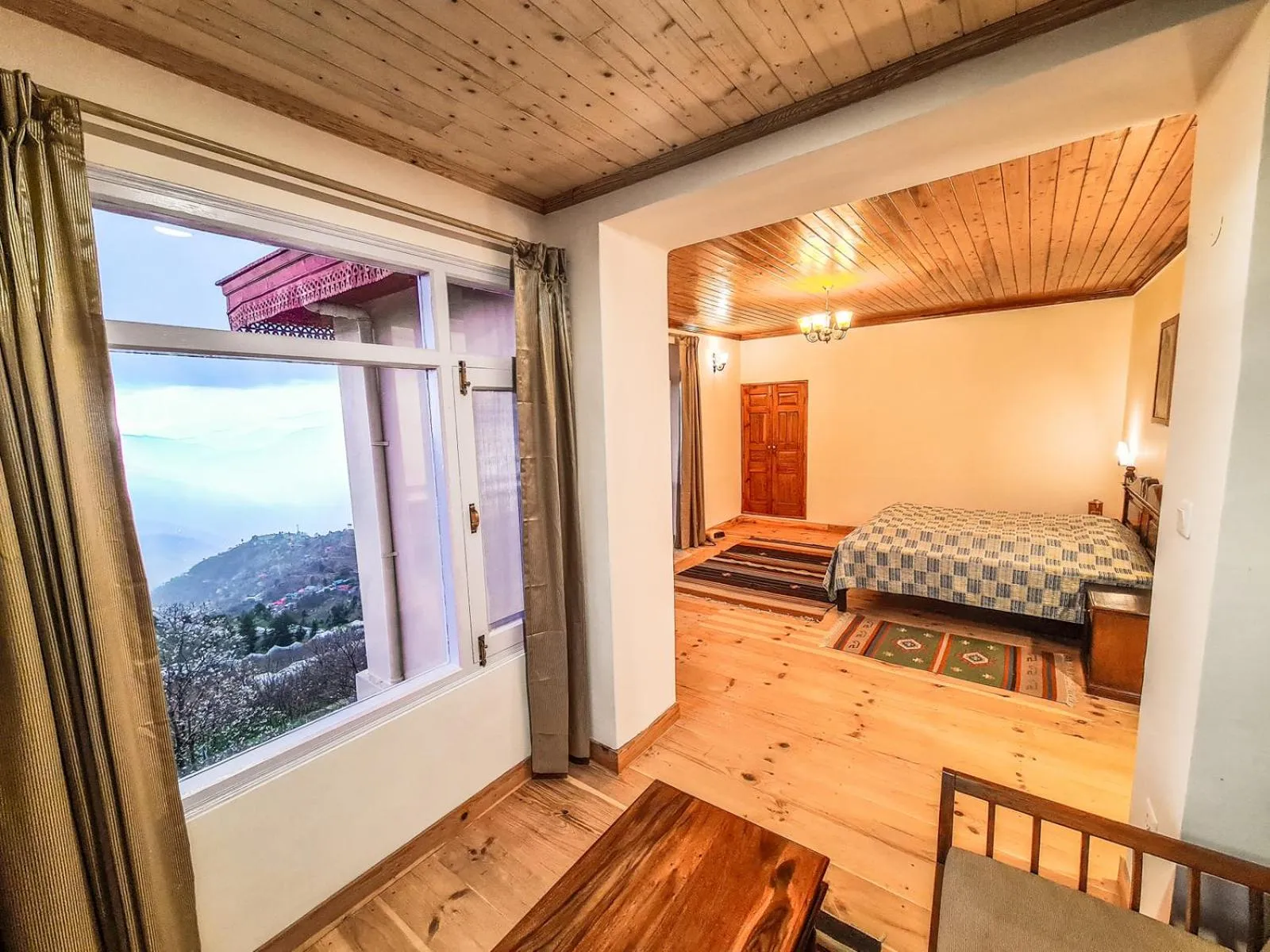 Mountain view, Bed in Banjara Orchard Retreat Thanedar