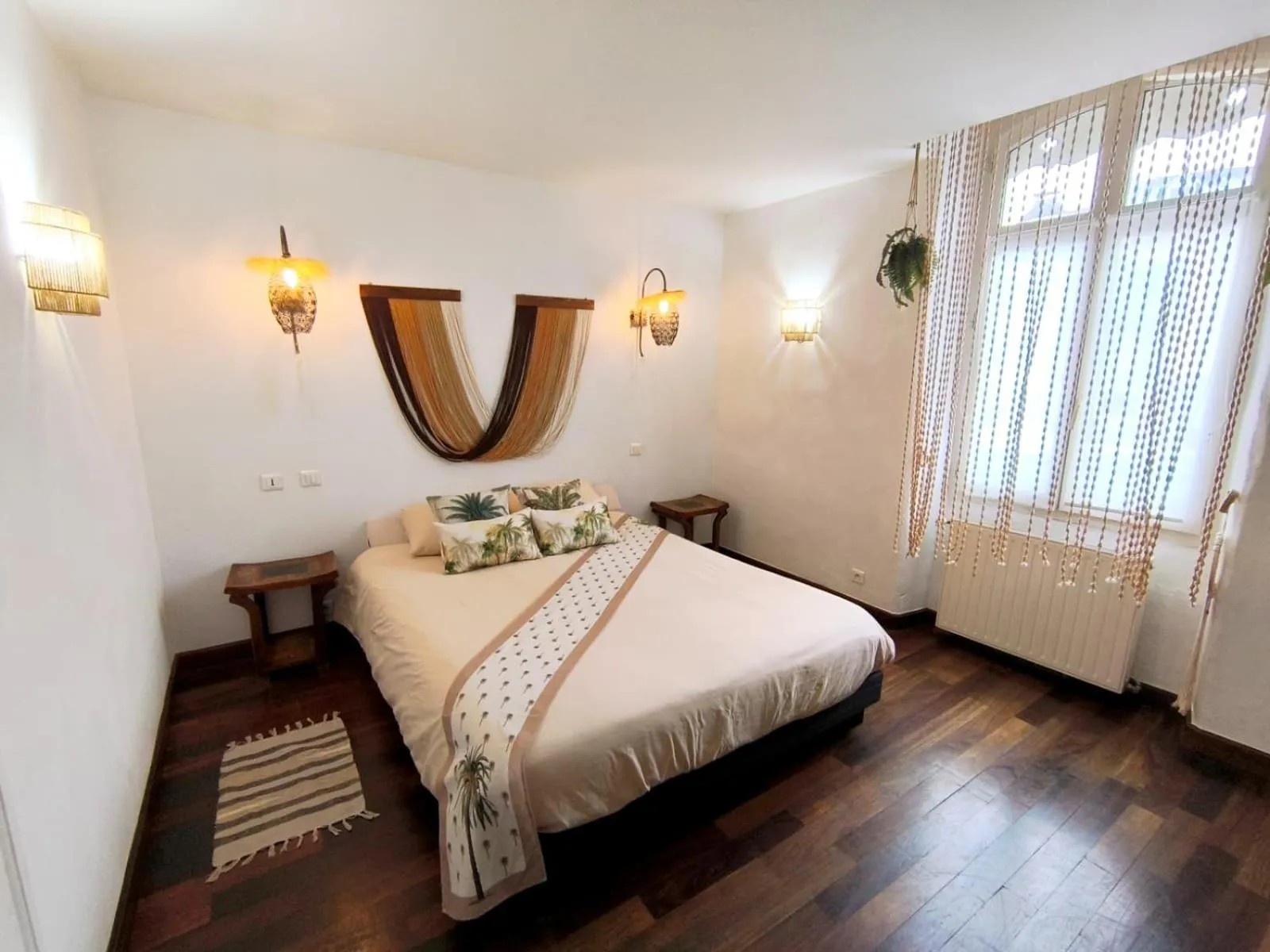 Bed in Hotel L'Astrolabe