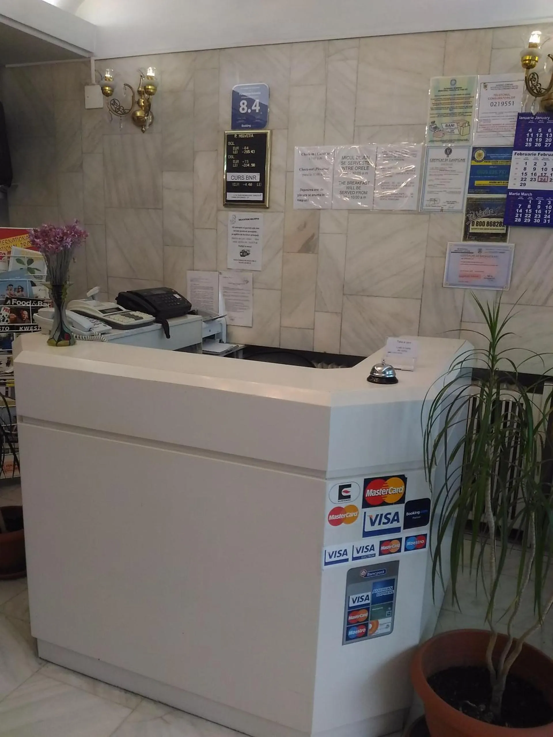 Lobby or reception in Pensiunea Helvetia