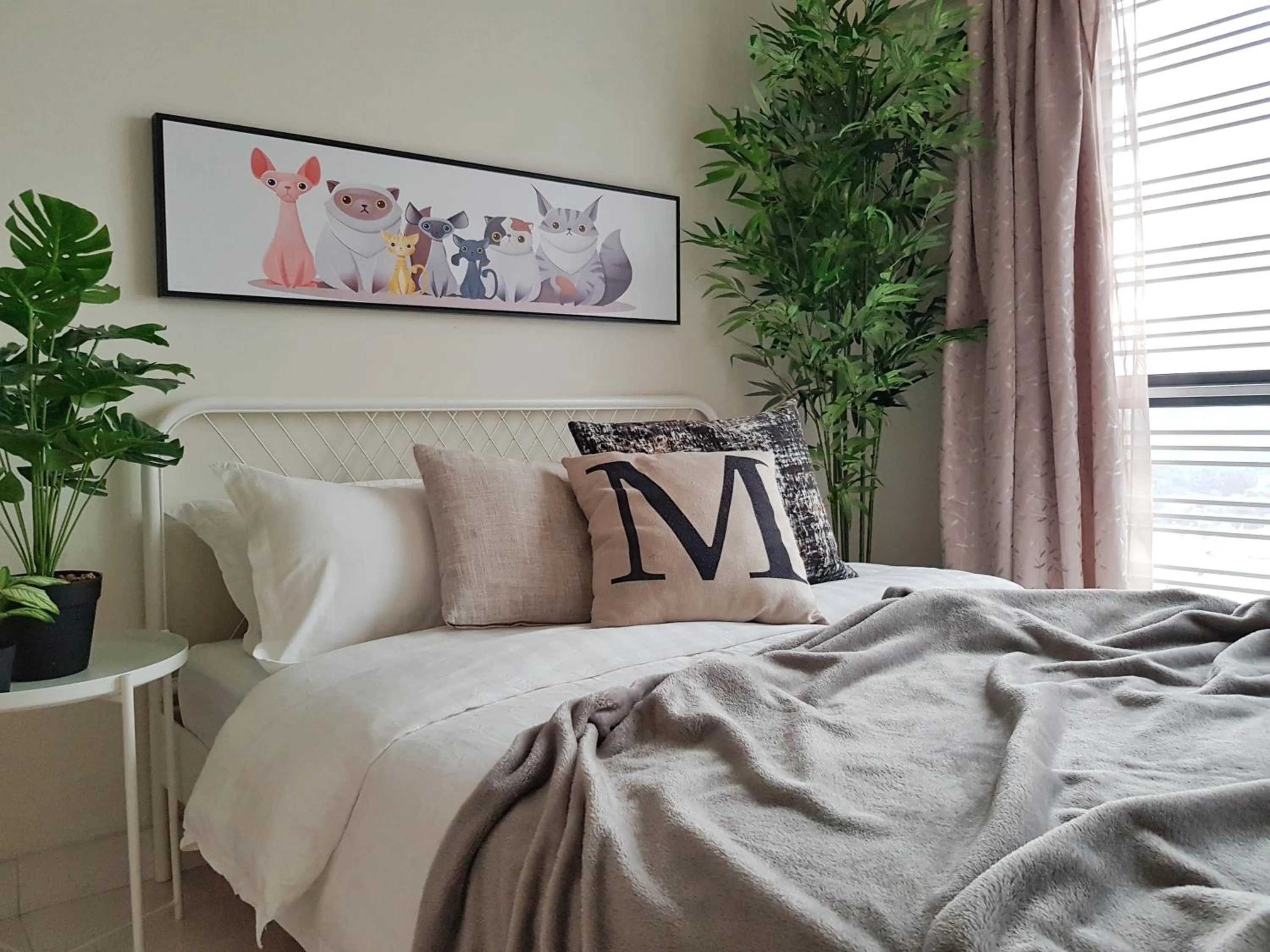 Decorative detail, Bed in S1 The Snowy @ Fresh and Cosy Setiawalk Puchong