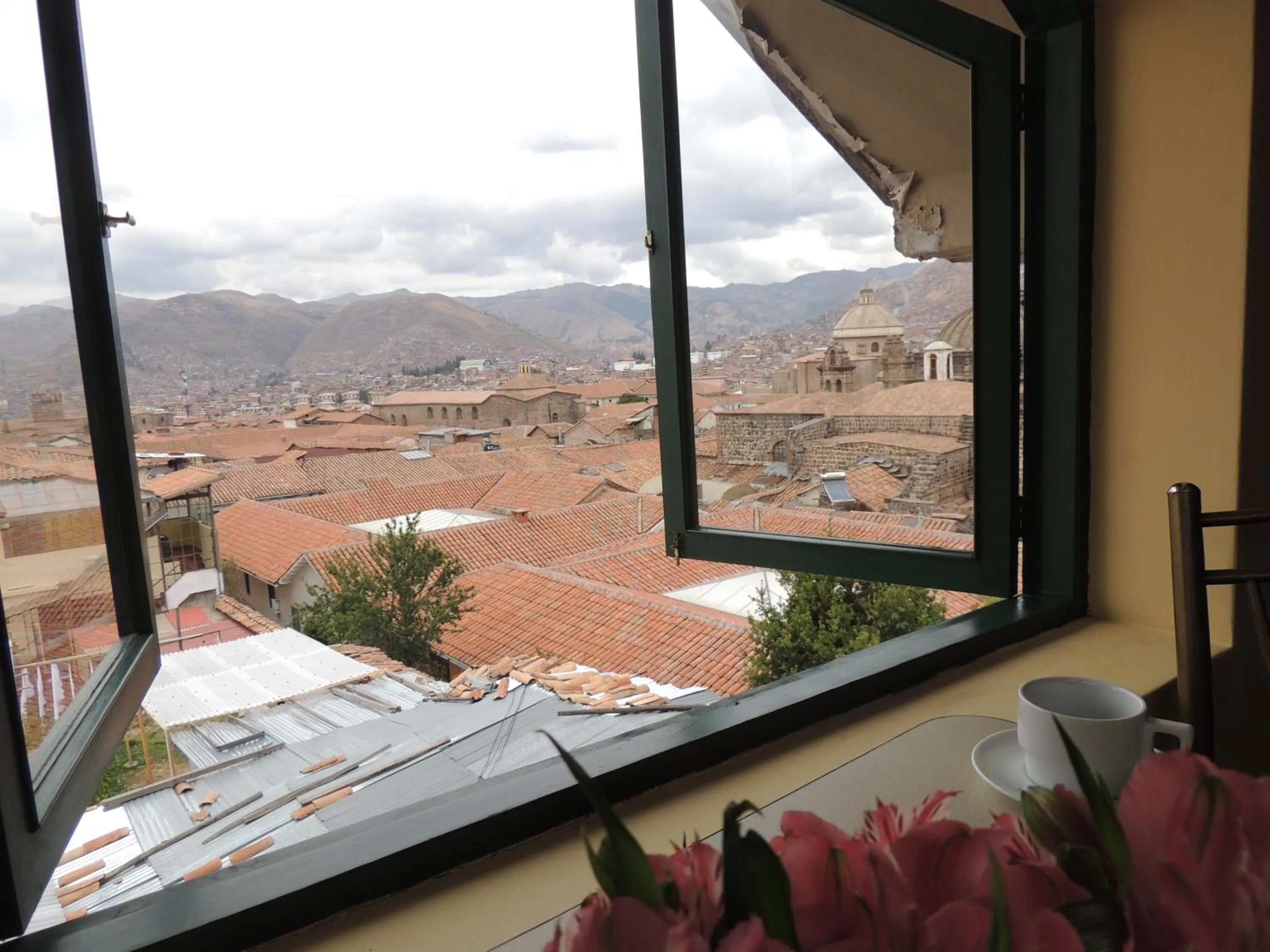 Landmark view in Cusco Plaza Nazarenas