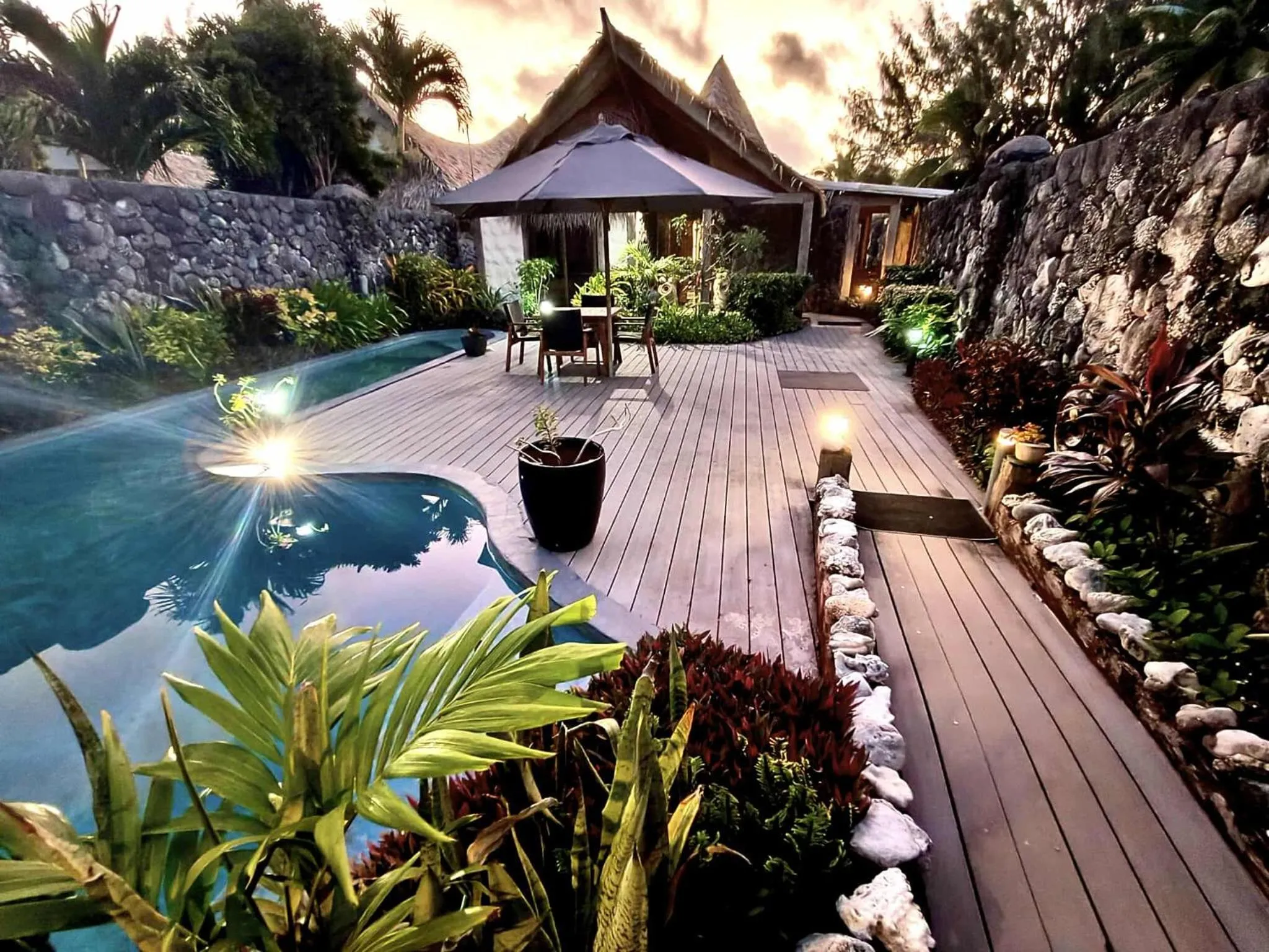 Patio in Aitutaki Escape
